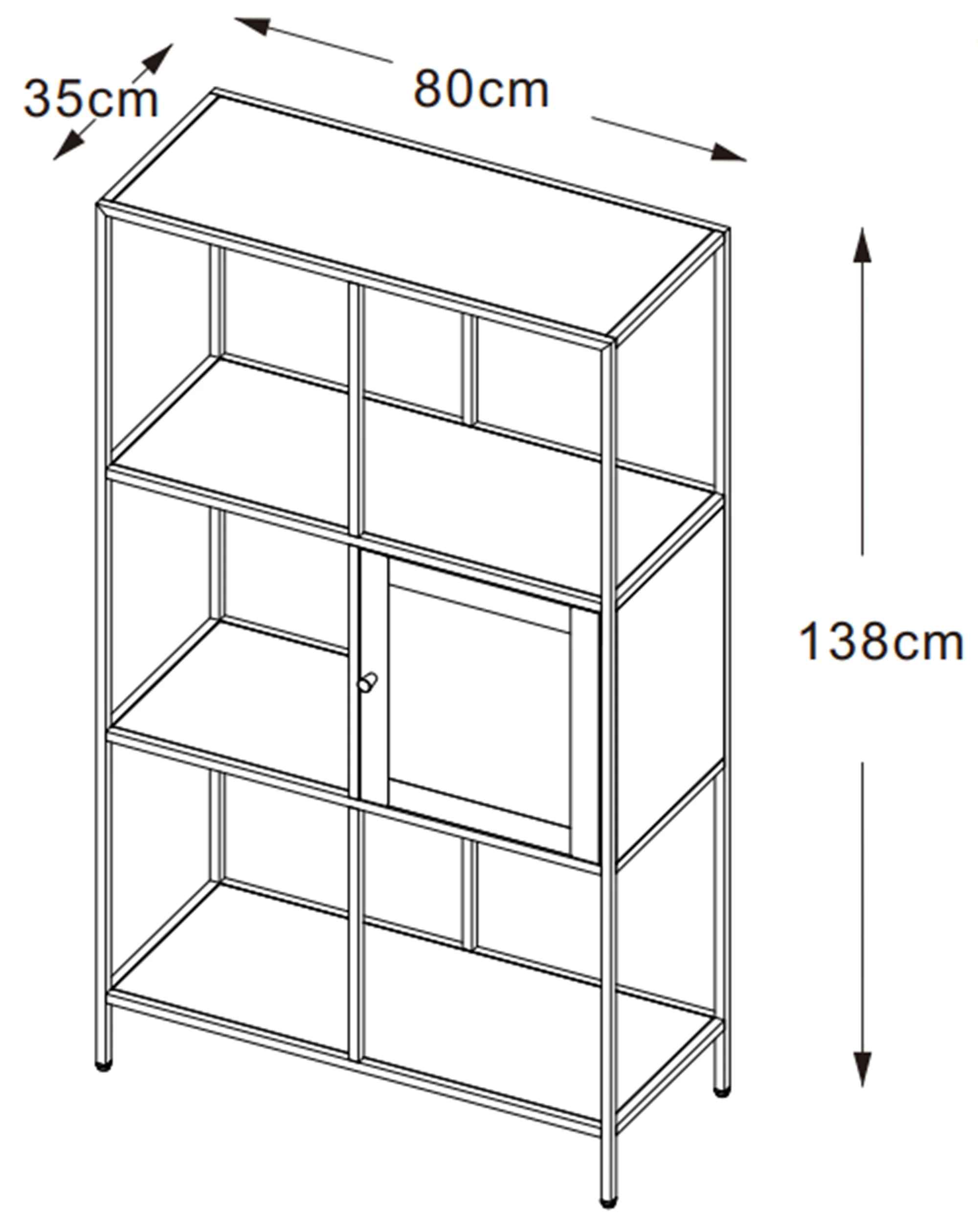 Regał metalowy Maurre 138 cm czarny - Image 7