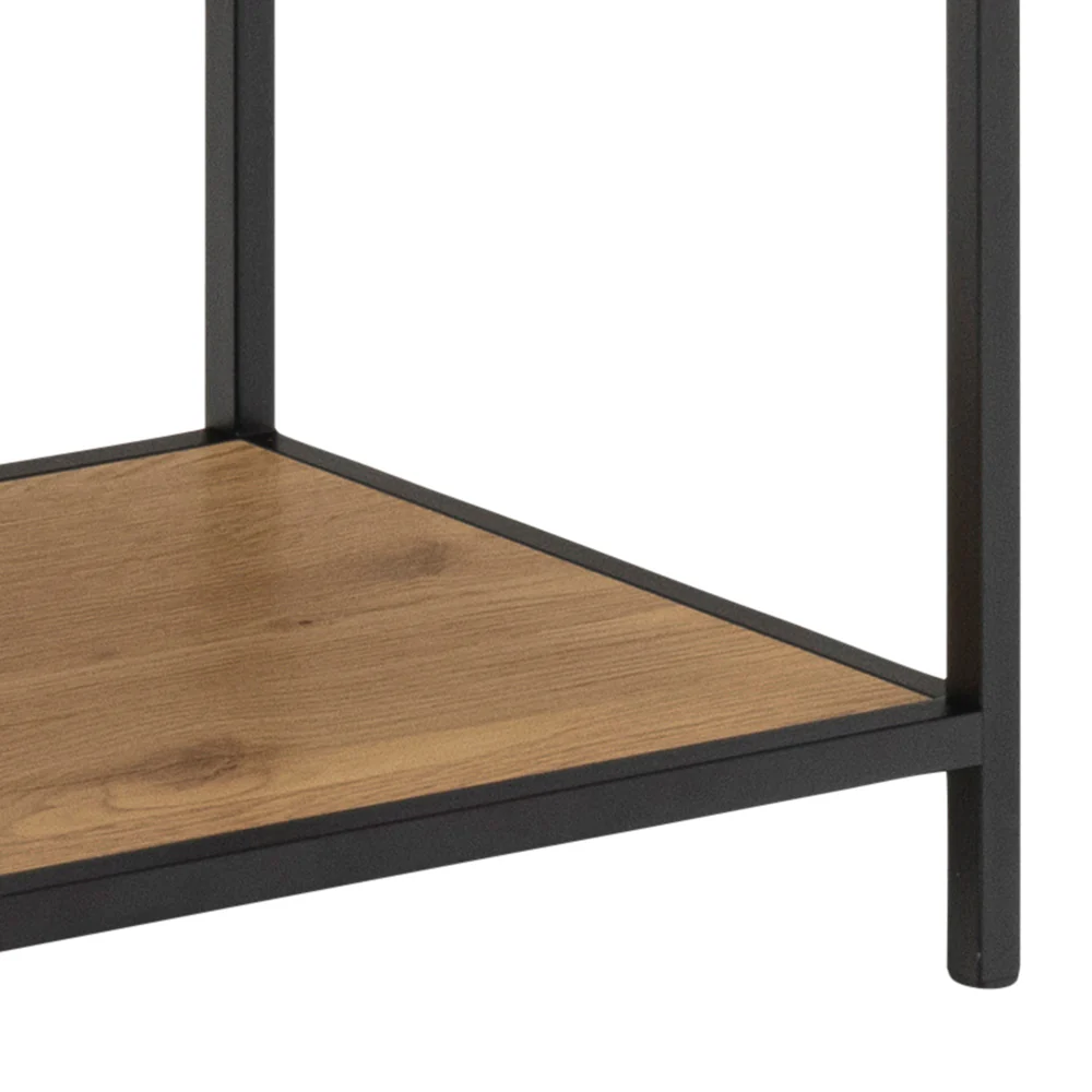 Regał na książki Seaford 135 cm dąb dziki-czarny - Image 6