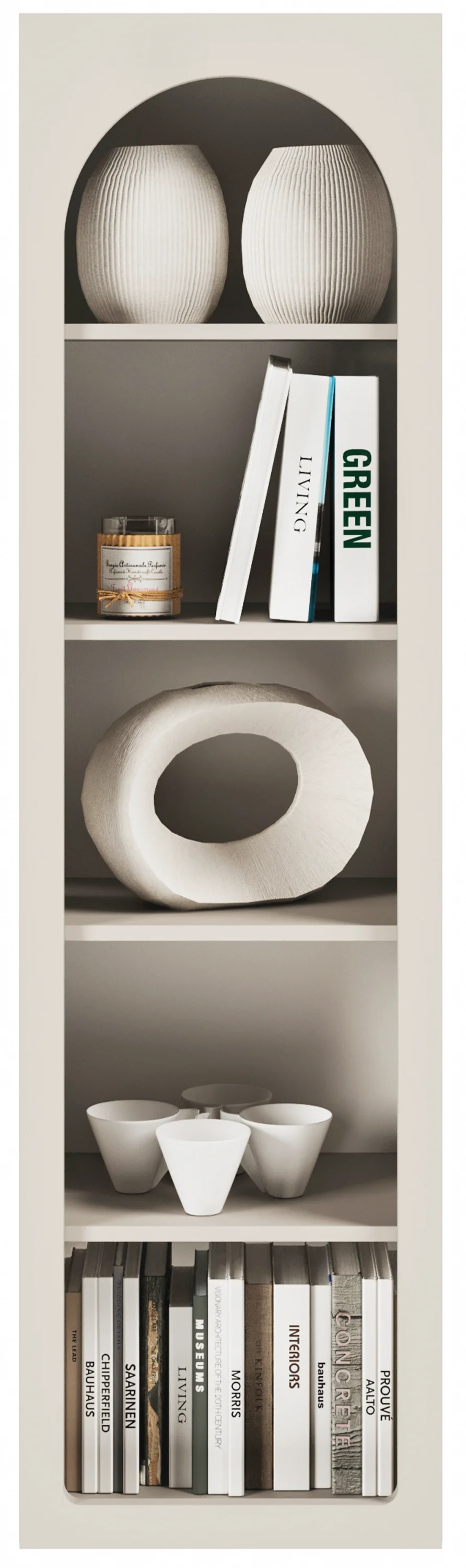 Regał otwarty Arkadia z pięcioma półkami 50 cm kaszmir - Image 3