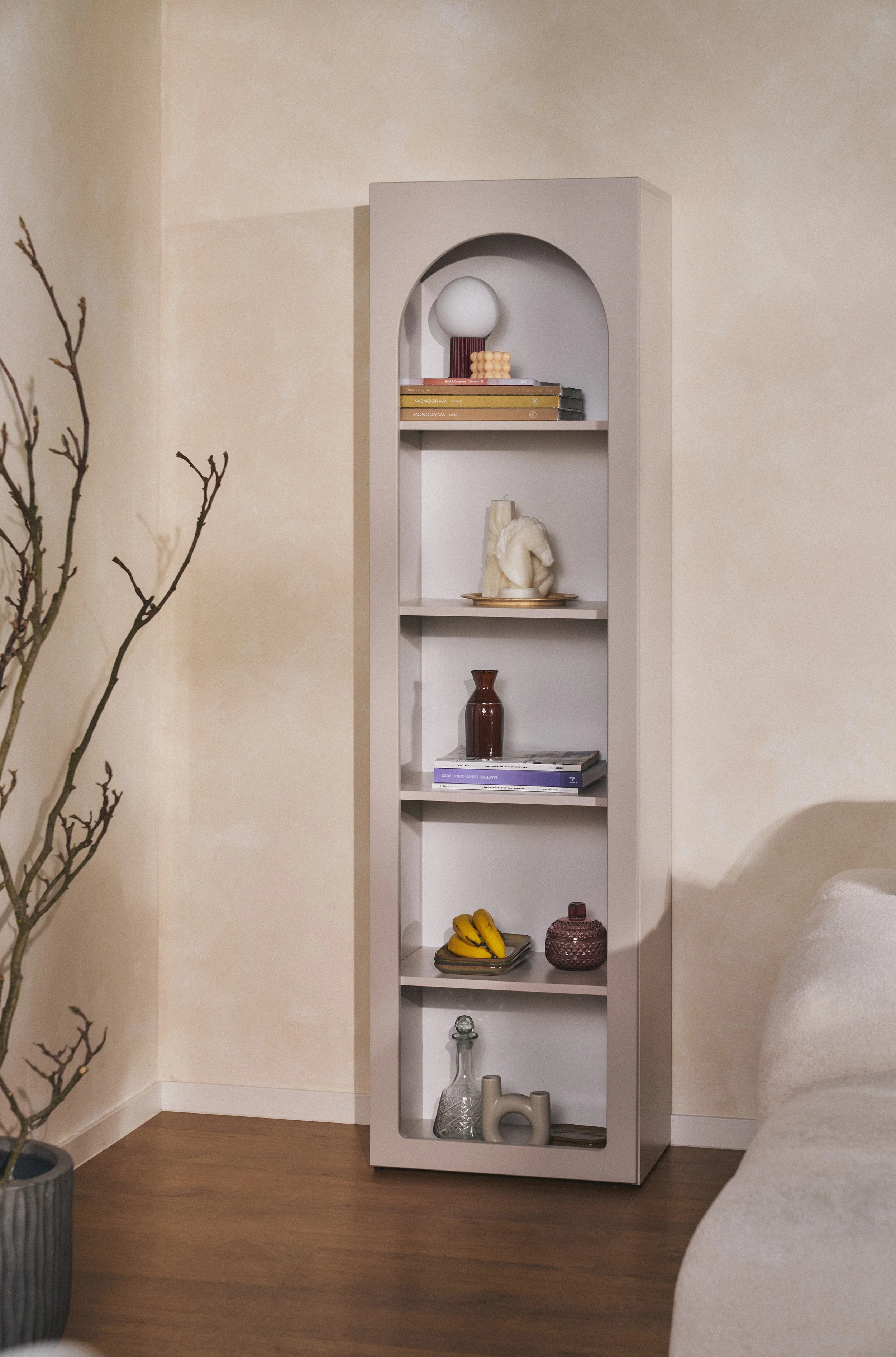 Regał otwarty Arkadia z pięcioma półkami 50 cm kaszmir - Image 4