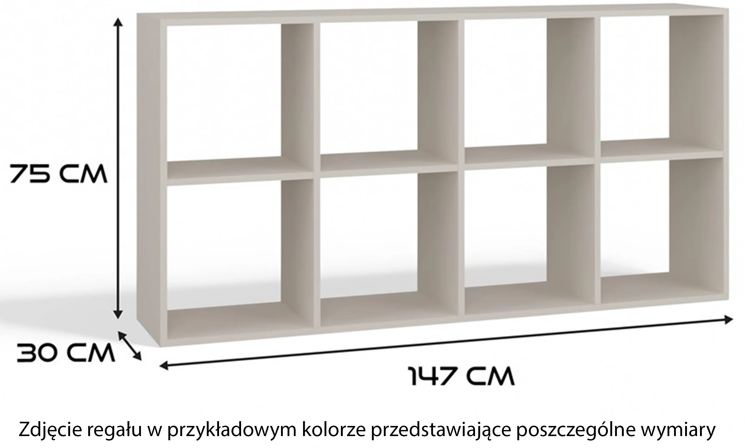 Regał otwarty Malax z ośmioma półkami 147 cm dąb sonoma - Image 4
