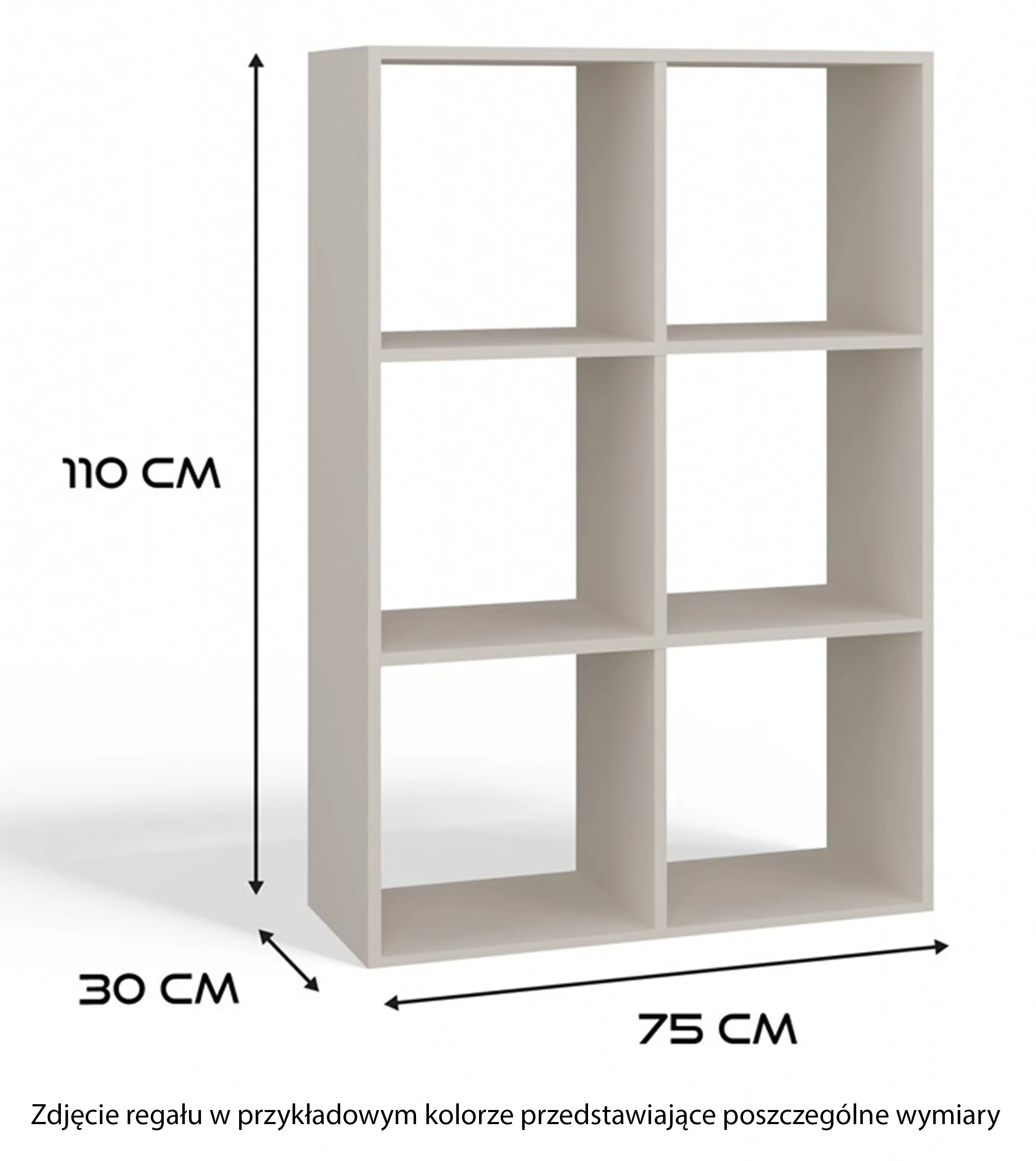 Regał otwarty Malax z sześcioma półkami 110 cm dąb artisan - Image 4