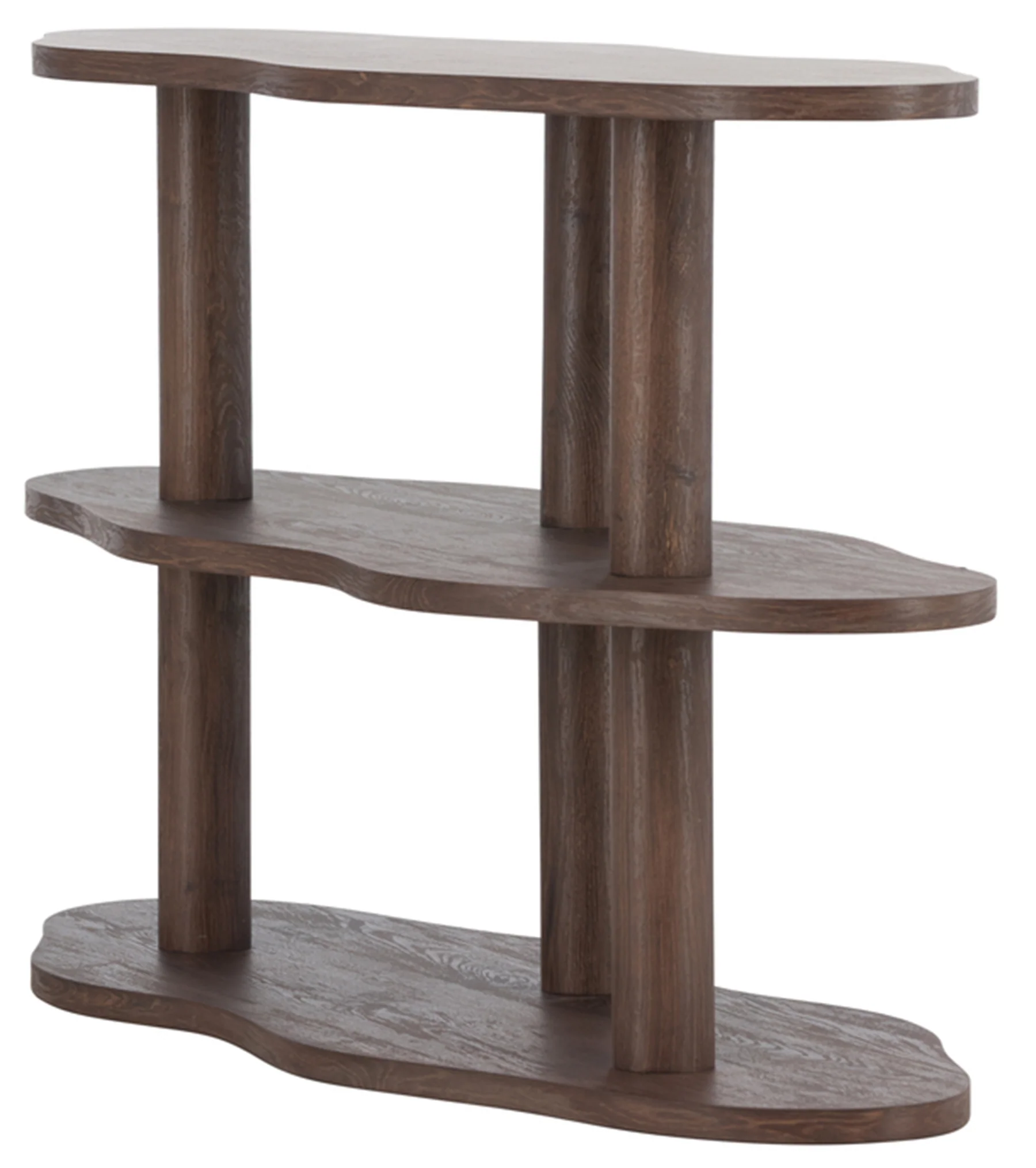 Regał Vorenne 120 cm z dwiema półkami orzech - Image 8