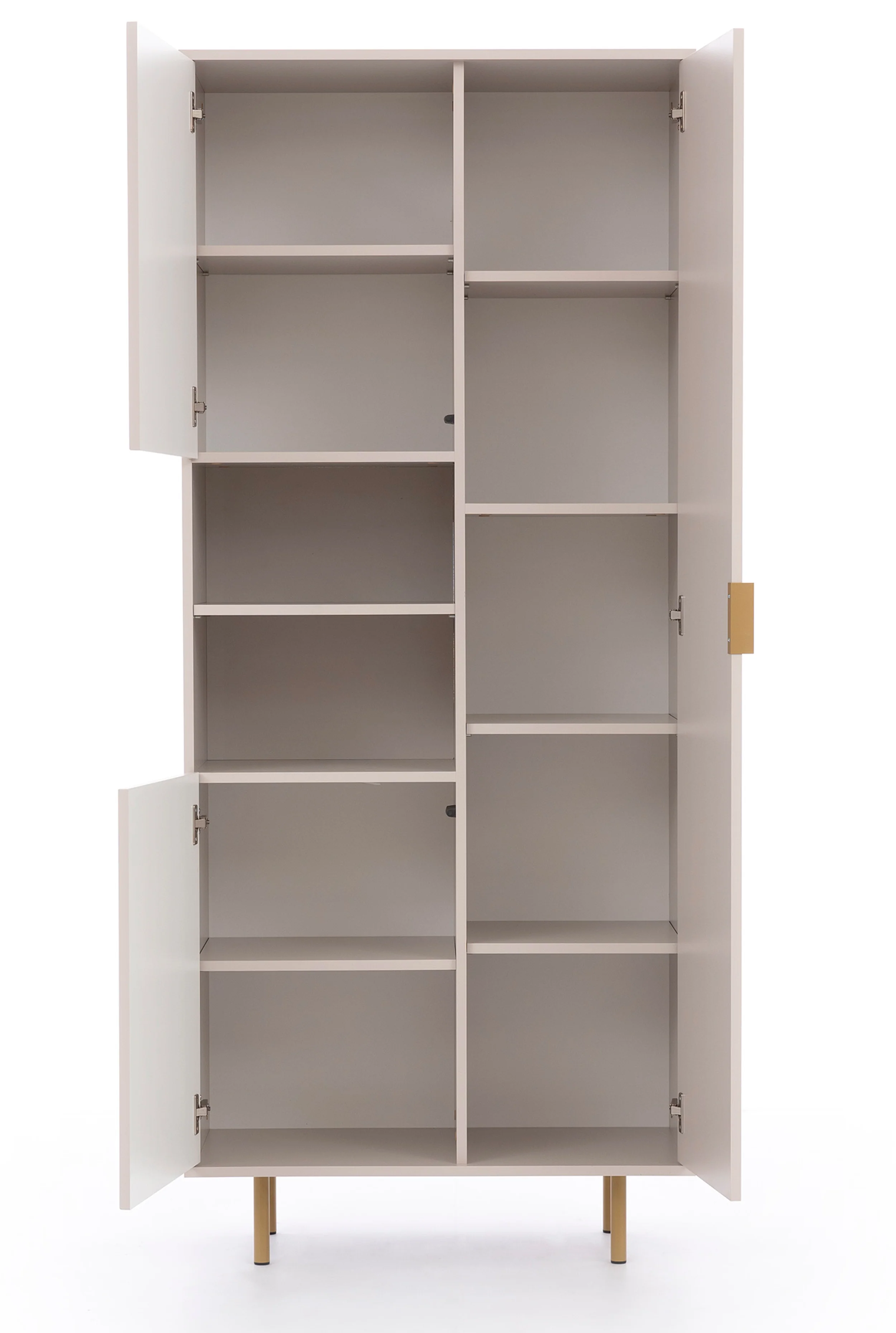 Regał zamykany Klazby 80 cm z dwiema półkami kaszmir lamele - Image 3