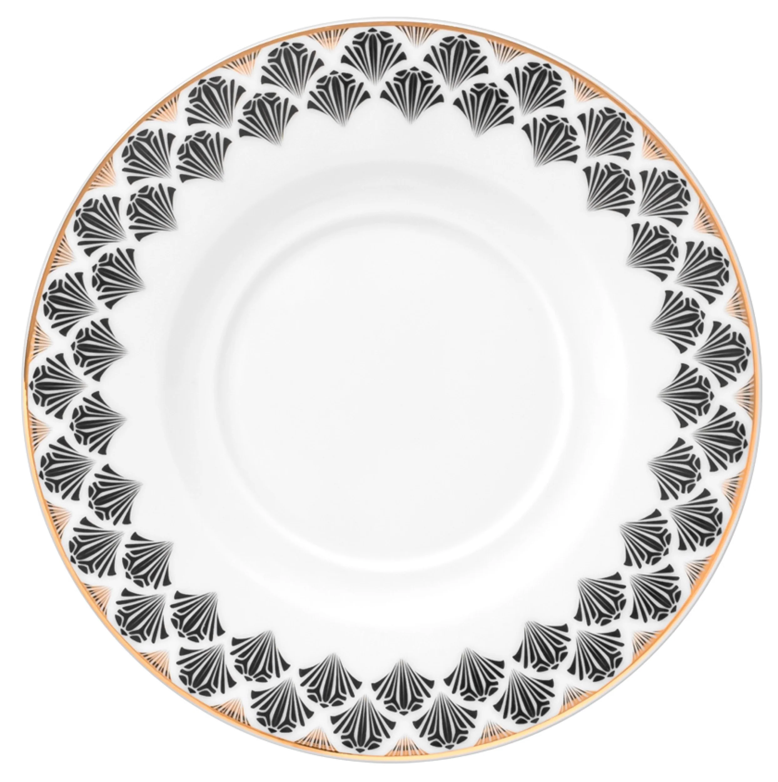 Serwis do kawy porcelanowy dla 12 os. Jenny biało-czarny - Image 3