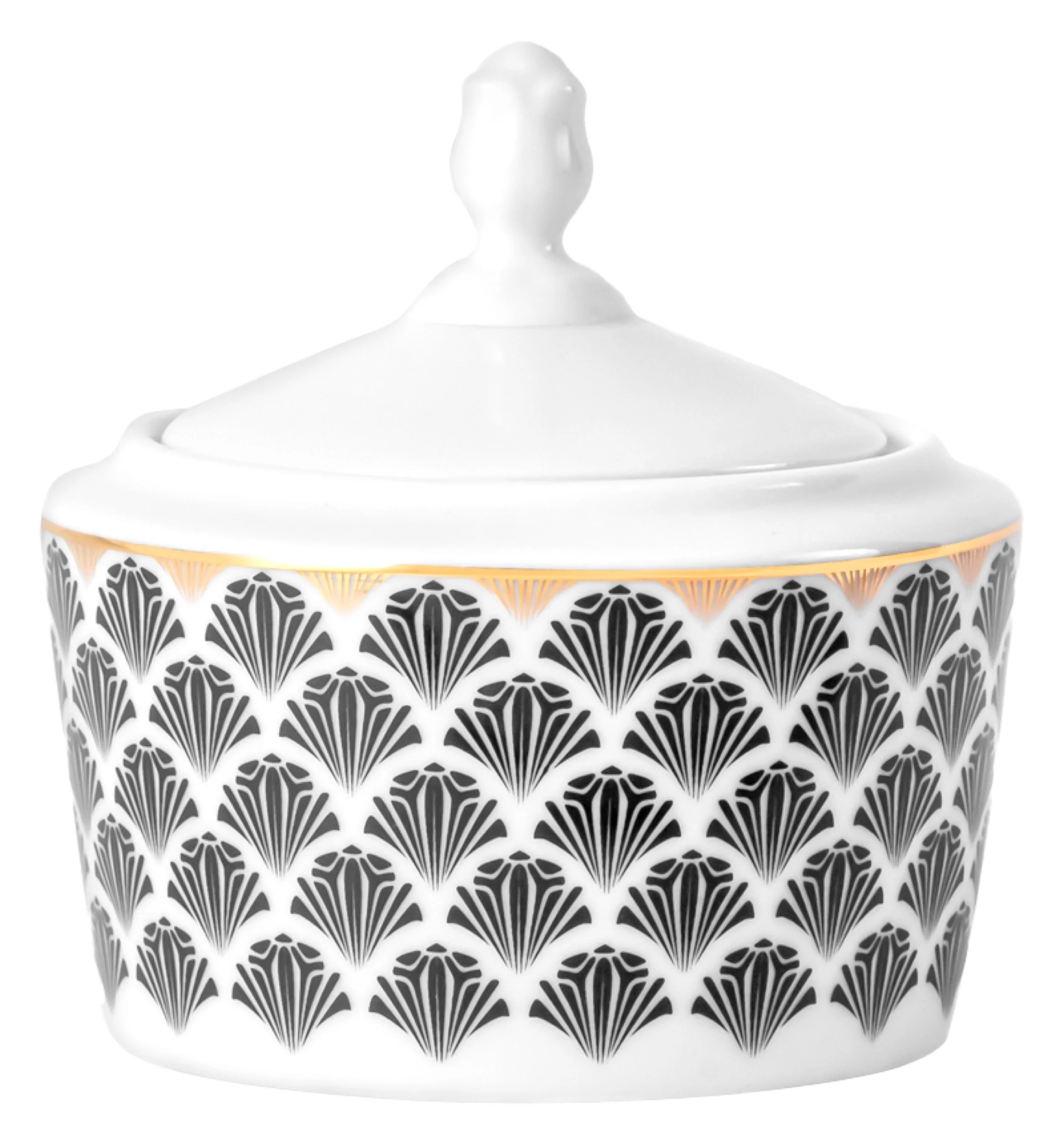 Serwis do kawy porcelanowy dla 12 os. Jenny biało-czarny - Image 4