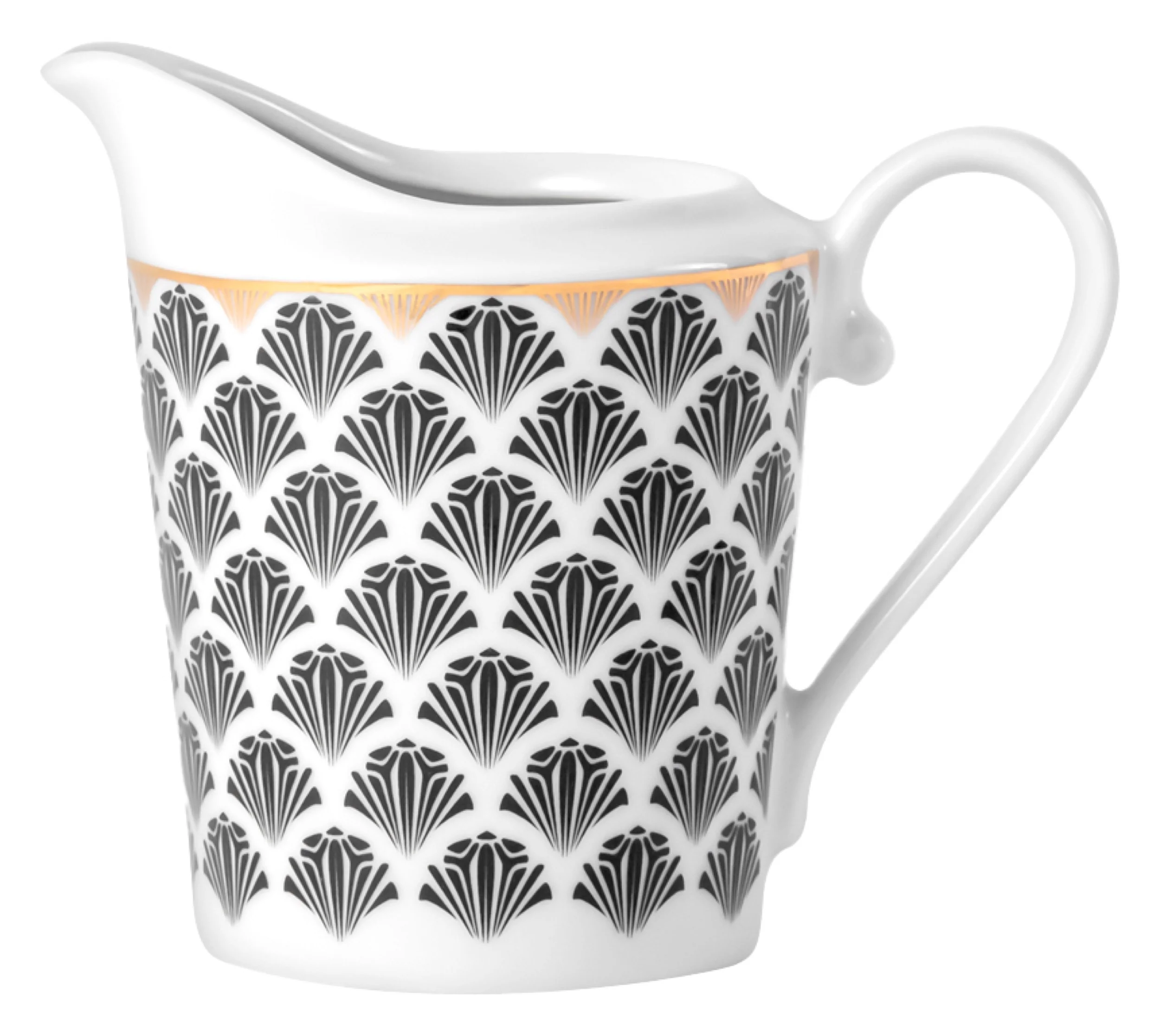 Serwis do kawy porcelanowy dla 12 os. Jenny biało-czarny - Image 5
