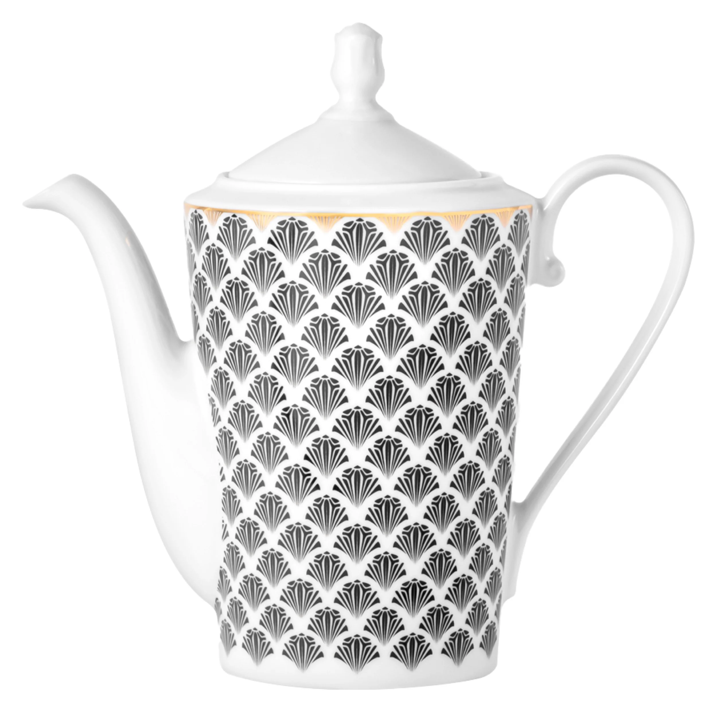 Serwis do kawy porcelanowy dla 12 os. Jenny biało-czarny - Image 6