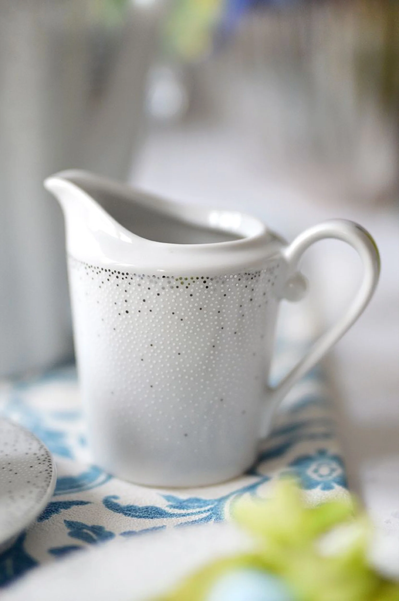 Serwis do kawy porcelanowy dla 6 os. Jenny biało-srebrny - Image 3