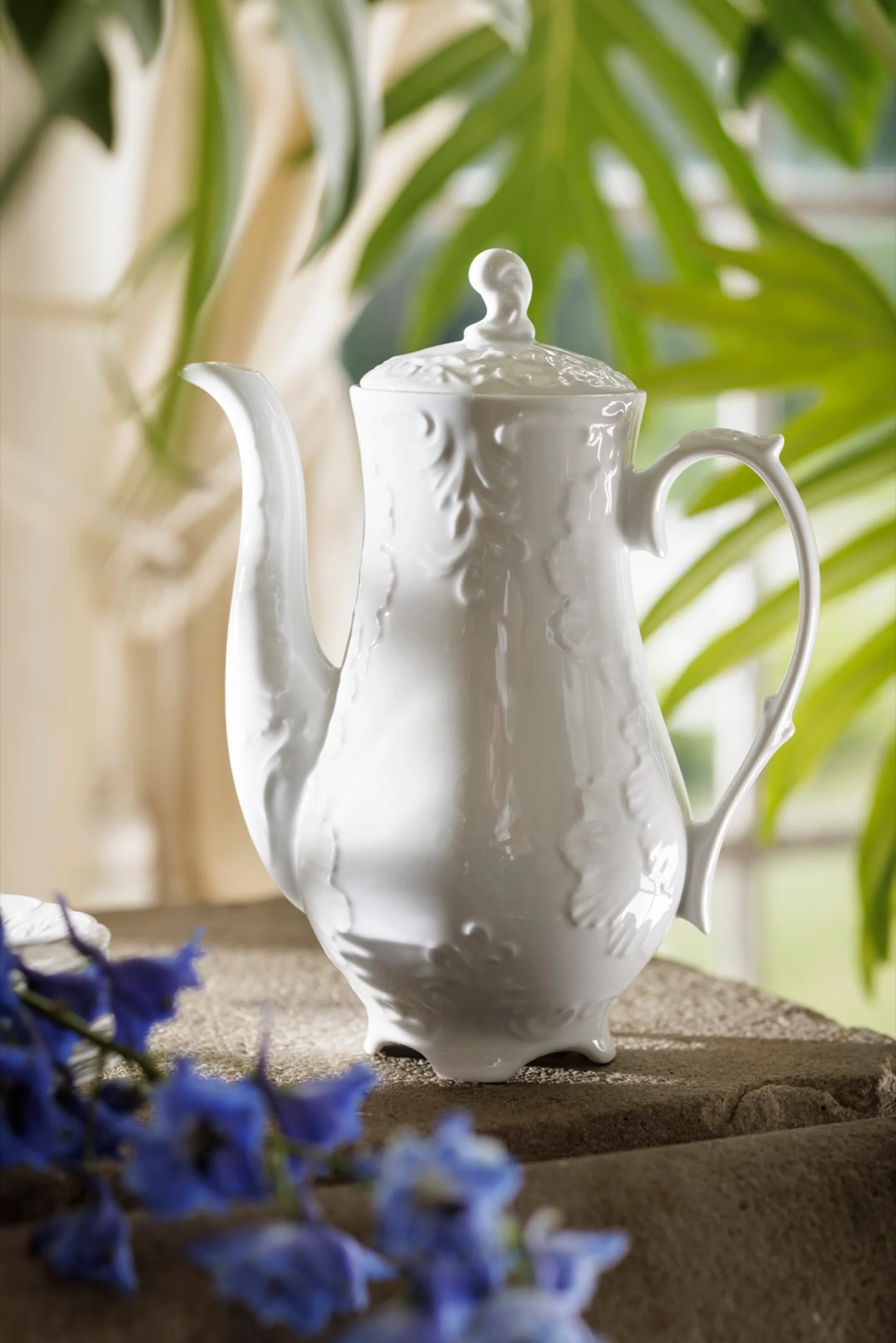 Serwis do kawy porcelanowy dla 6 os. Rococo biały - Image 2