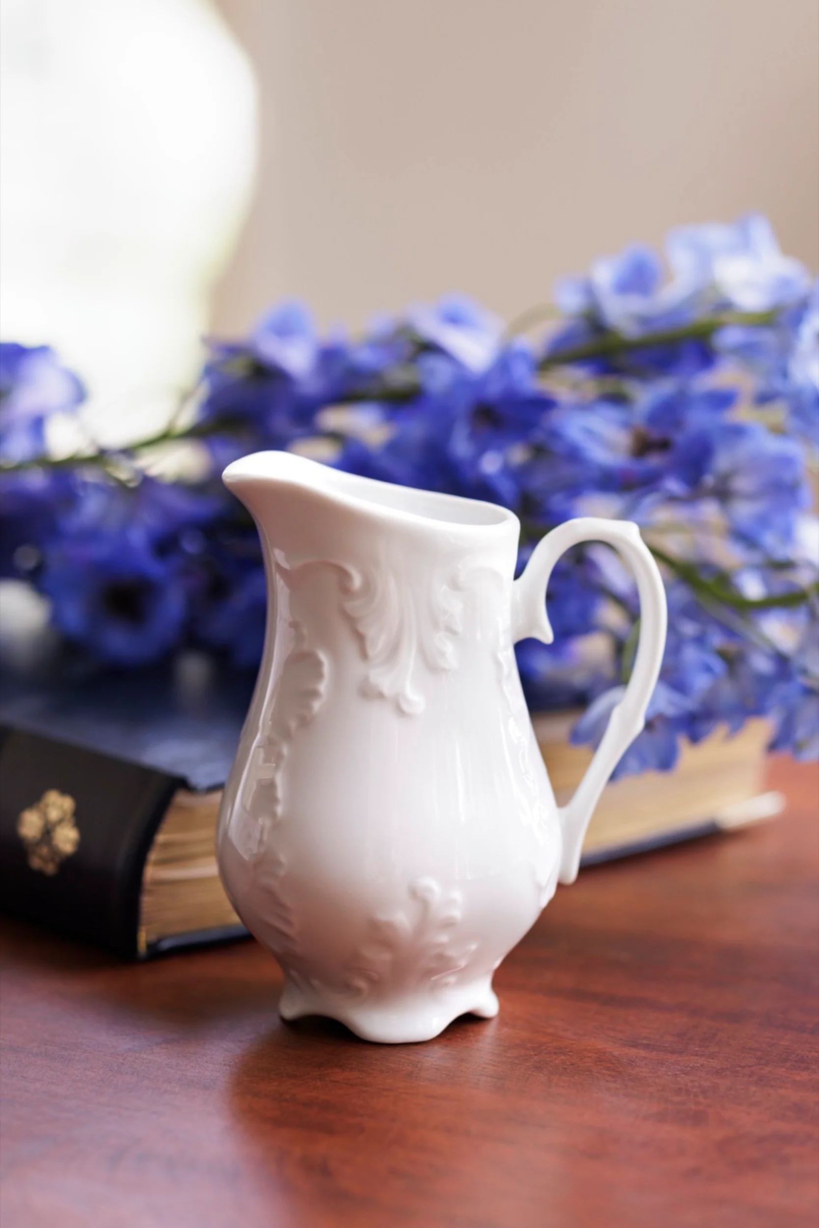Serwis do kawy porcelanowy dla 6 os. Rococo biały - Image 3