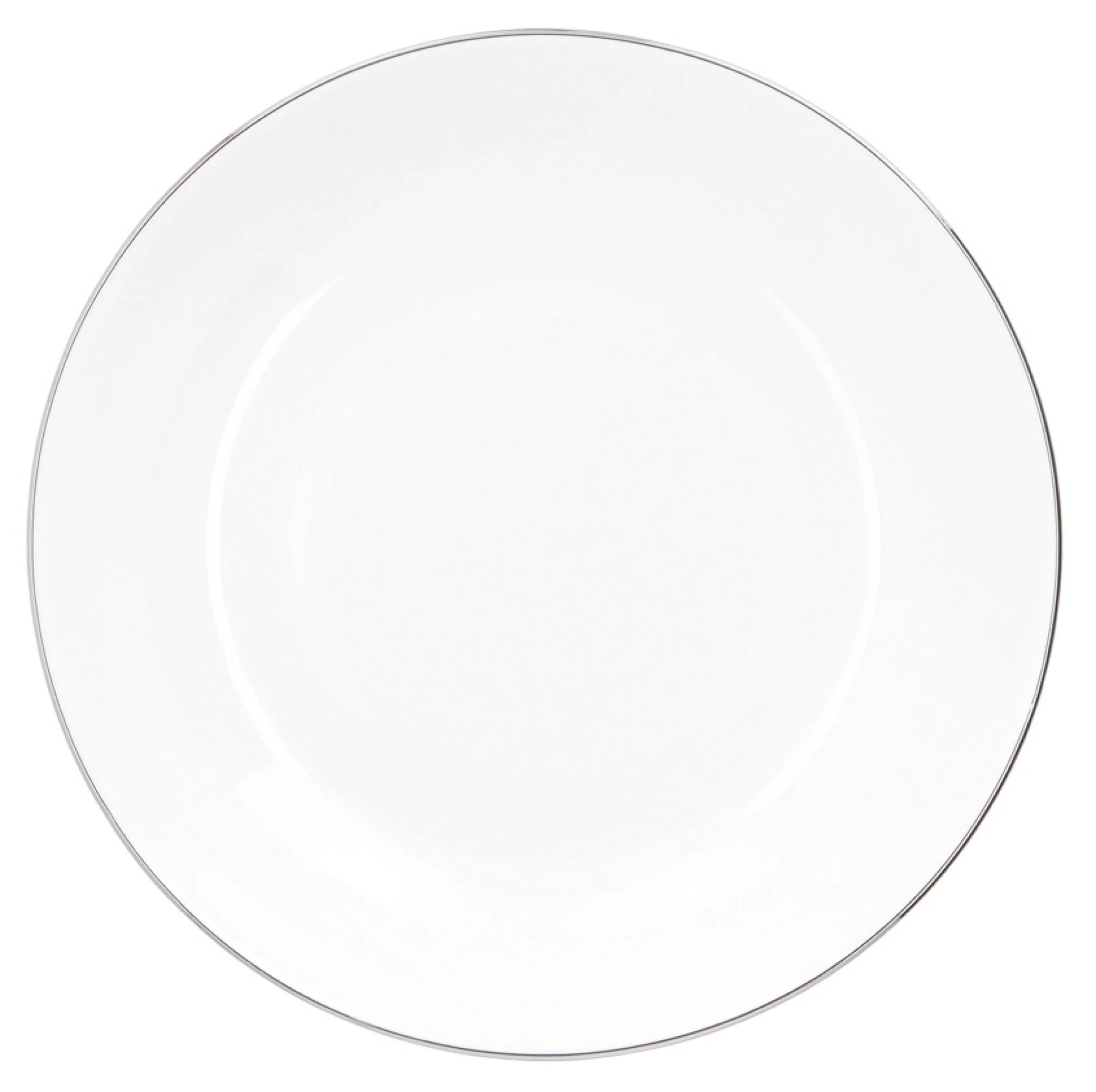 Serwis obiadowy porcelanowy dla 12 os. City biało-srebrne - Image 3