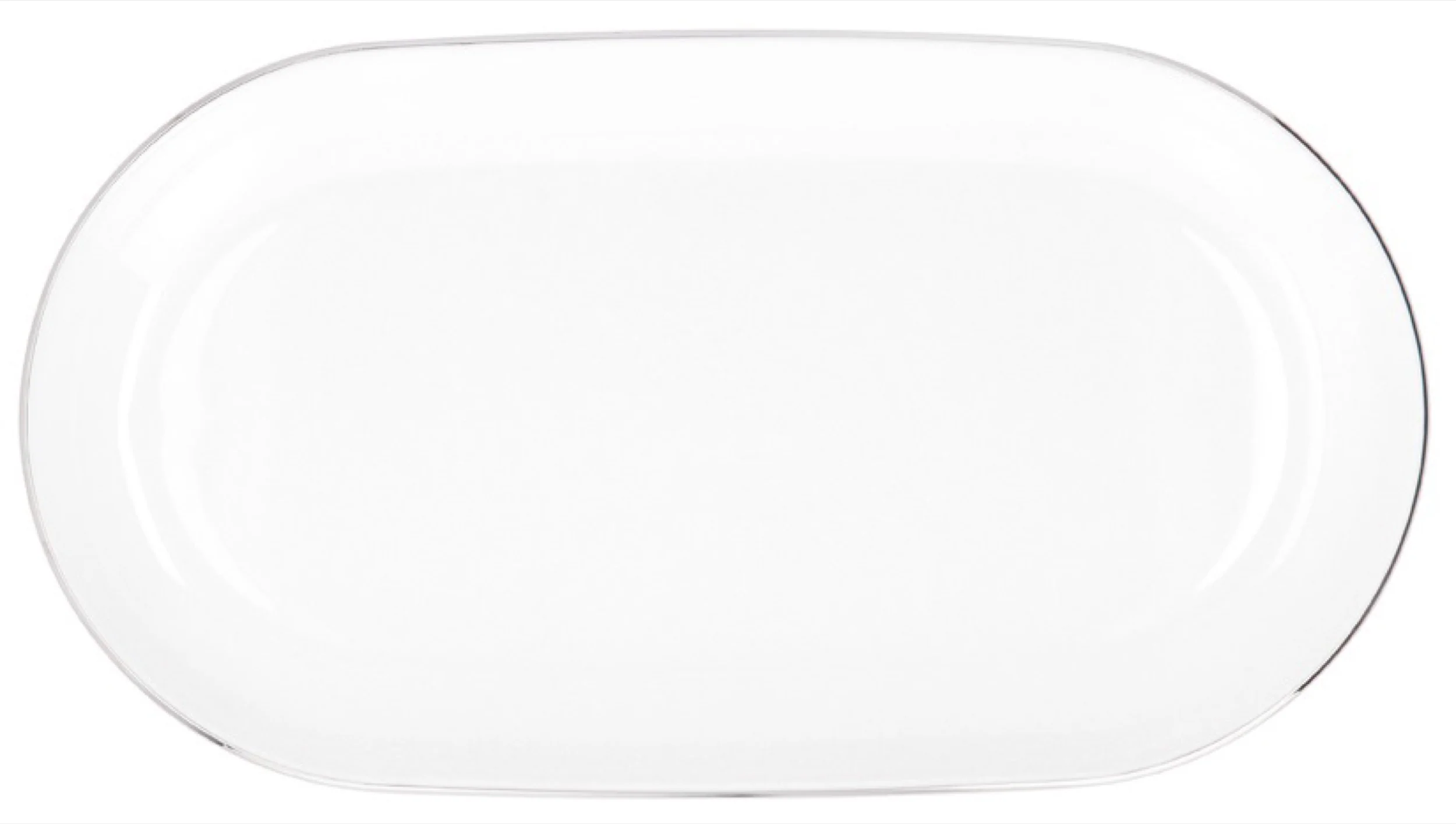 Serwis obiadowy porcelanowy dla 12 os. City biało-srebrne - Image 9