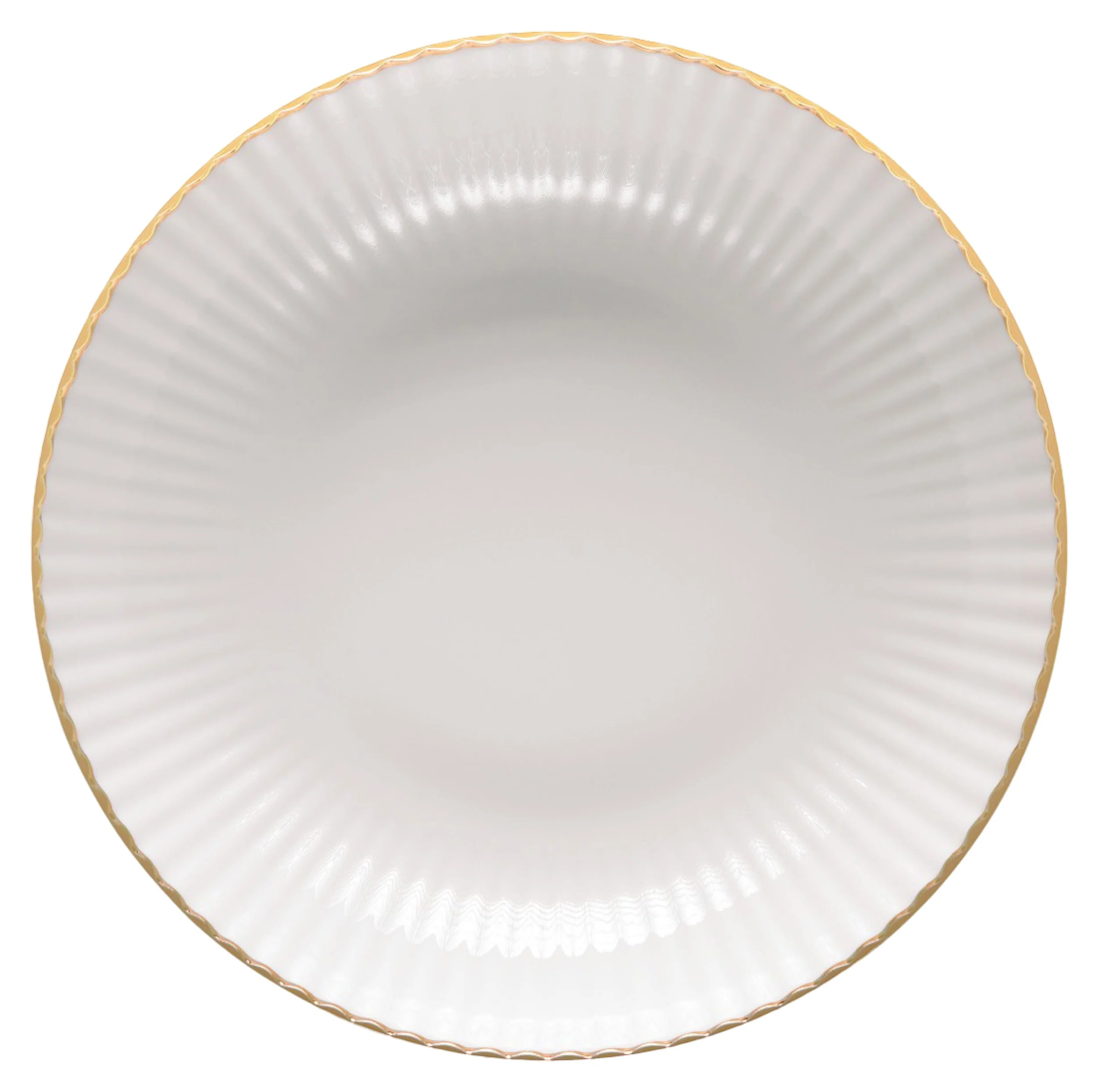 Serwis obiadowy porcelanowy dla 6 os. Daisy biało-złoty - Image 4