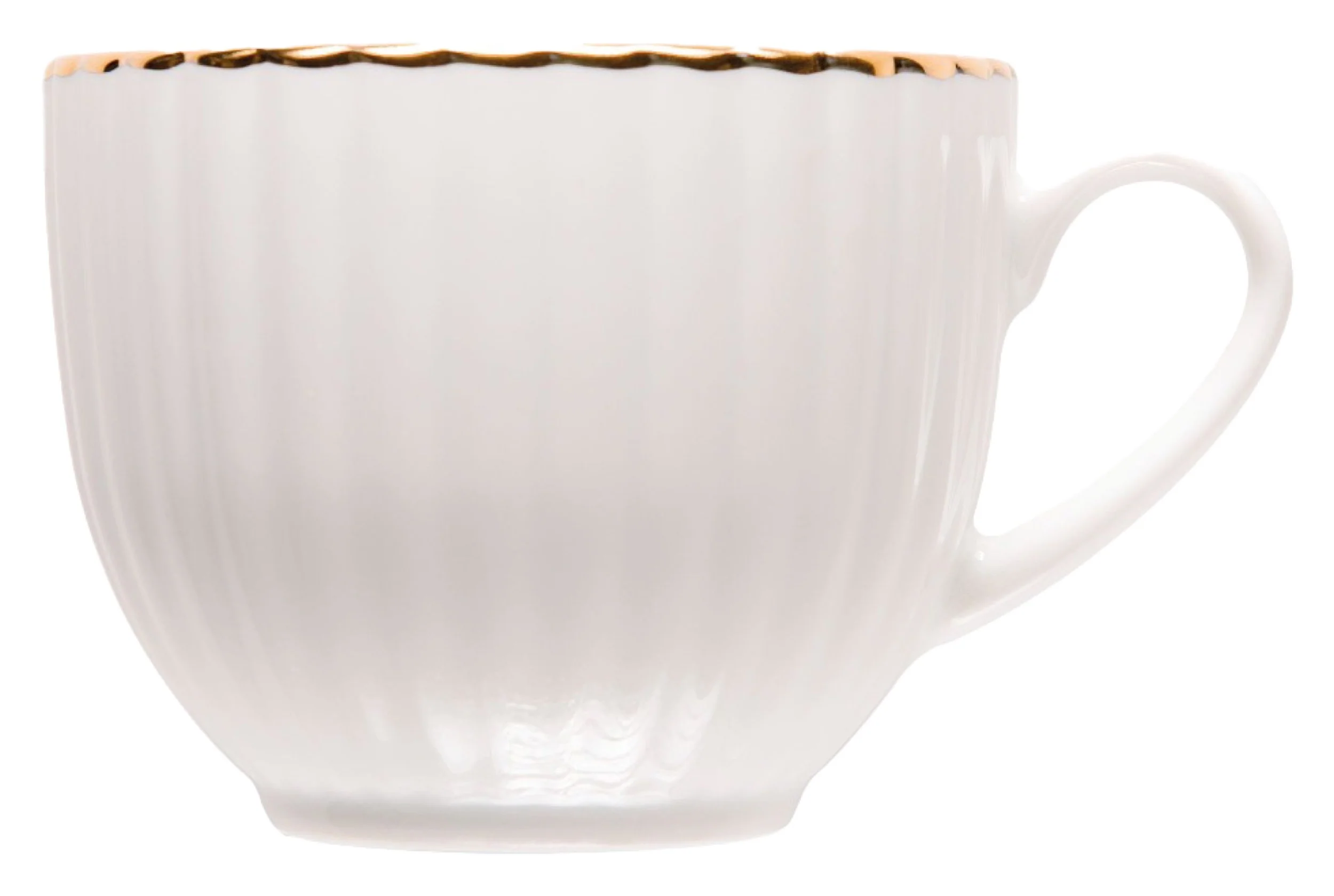 Serwis obiadowy porcelanowy dla 6 os. Daisy biało-złoty - Image 8
