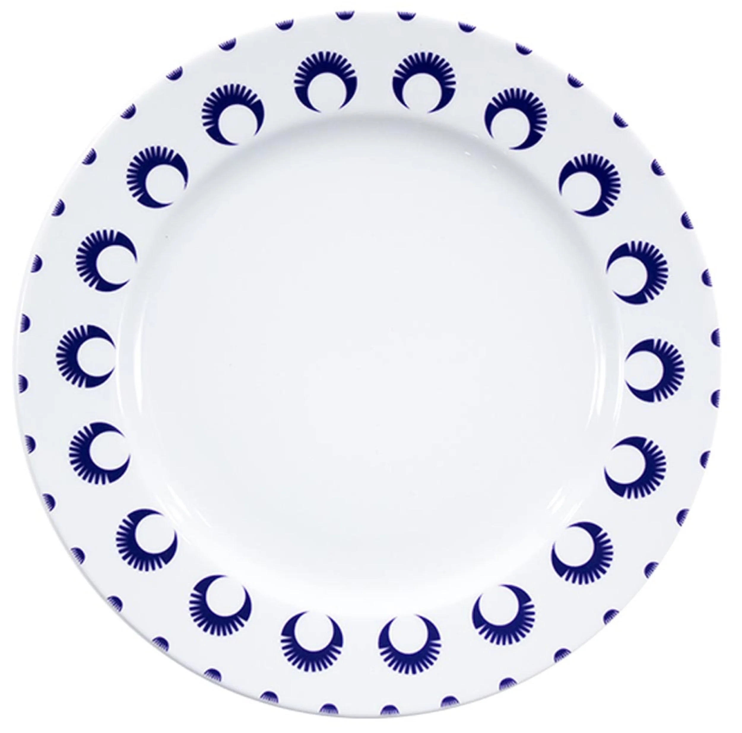 Serwis obiadowy porcelanowy dla 6 os. Folk Fusion III biało-niebieski - Image 5