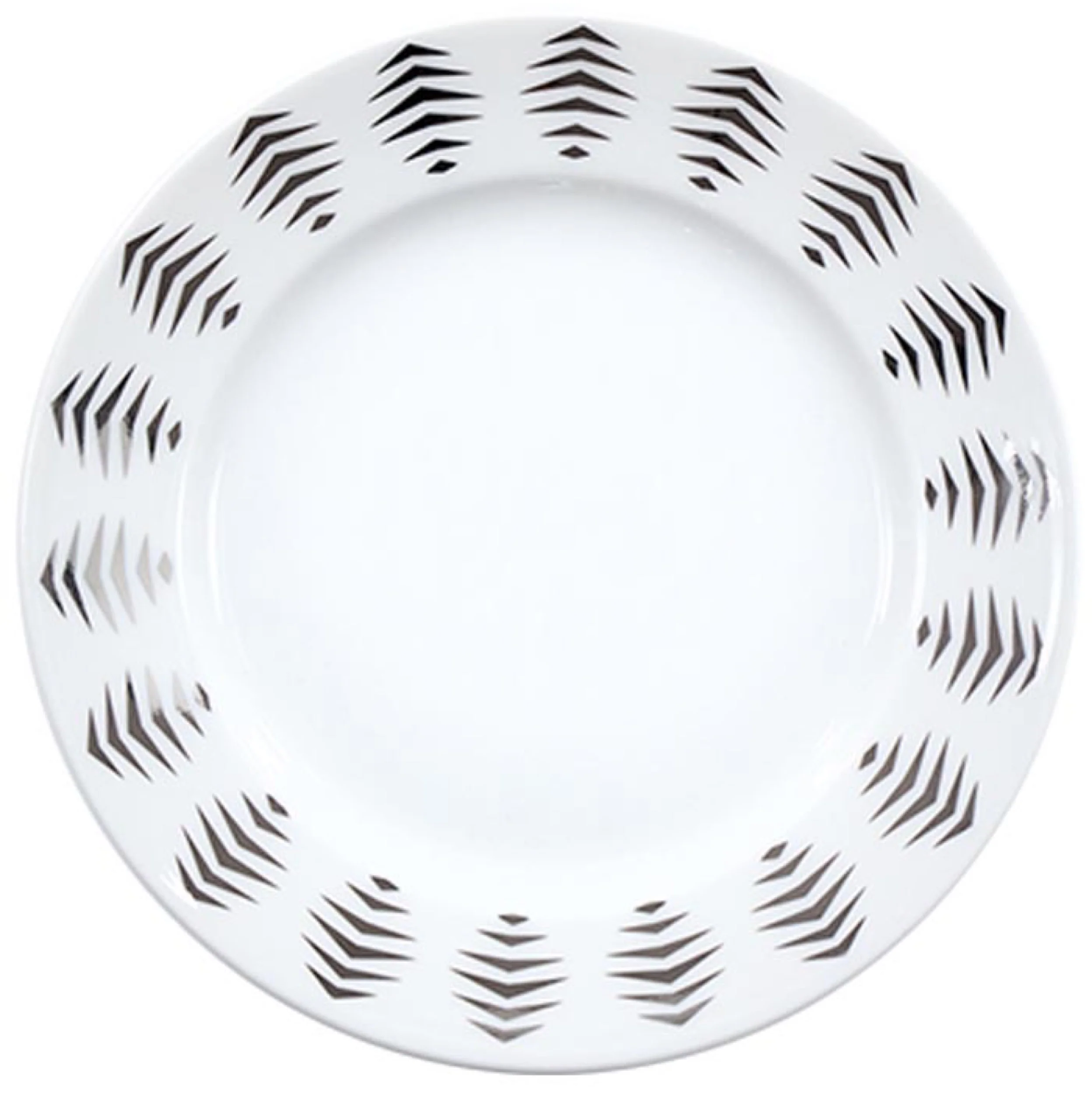Serwis obiadowy porcelanowy dla 6 os. Folk Fusion III biało-niebieski - Image 6