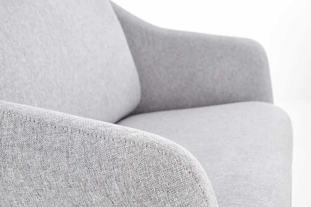 Sofa dwuosobowa Gasoina szara na czarnej podstawie - Image 5