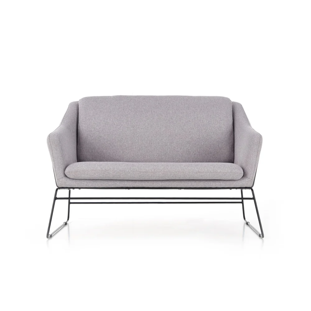 Sofa dwuosobowa Gasoina szara na czarnej podstawie - Image 8