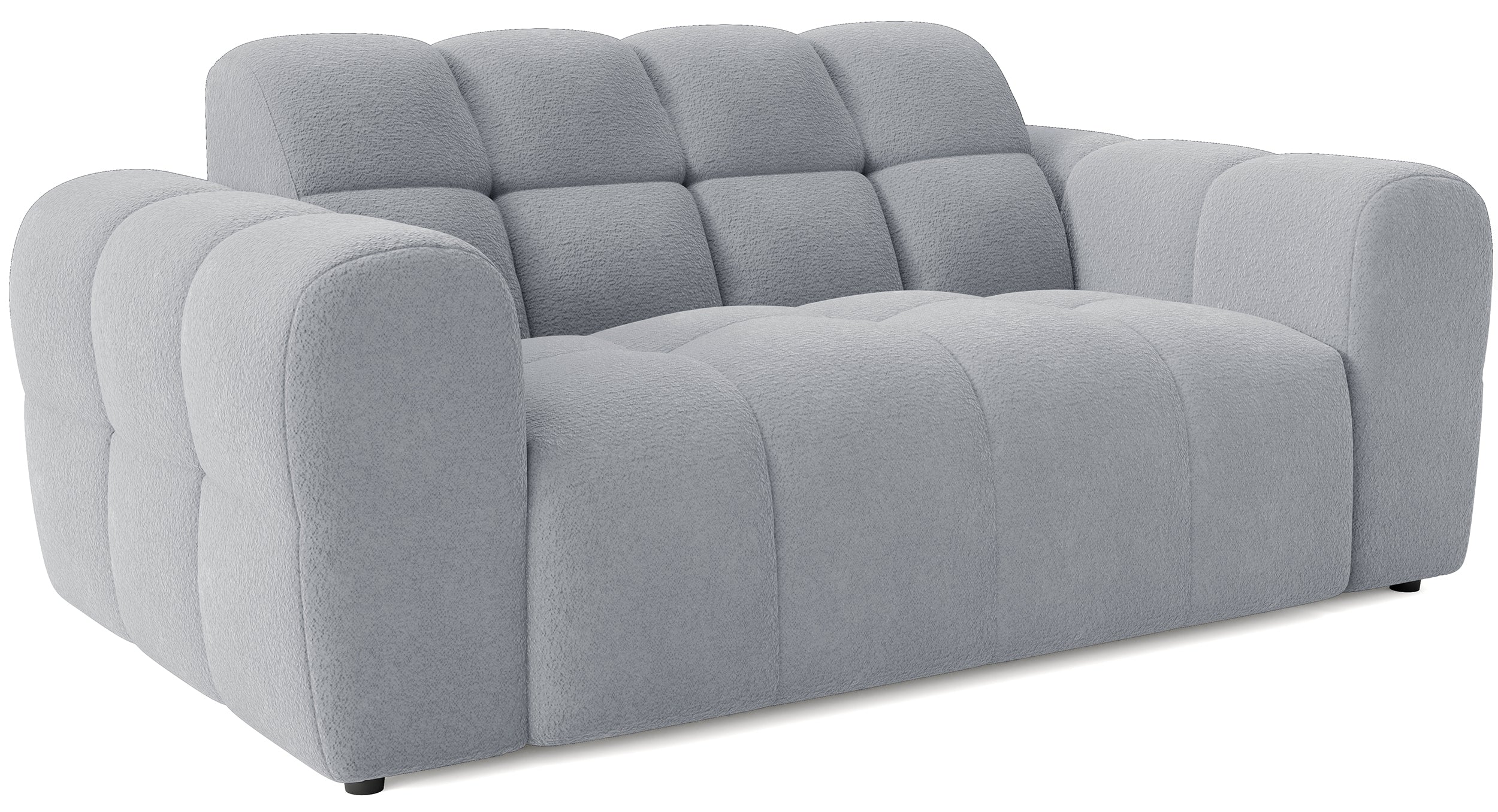 Sofa dwuosobowa Monti jasnoszara szenil - Image 3