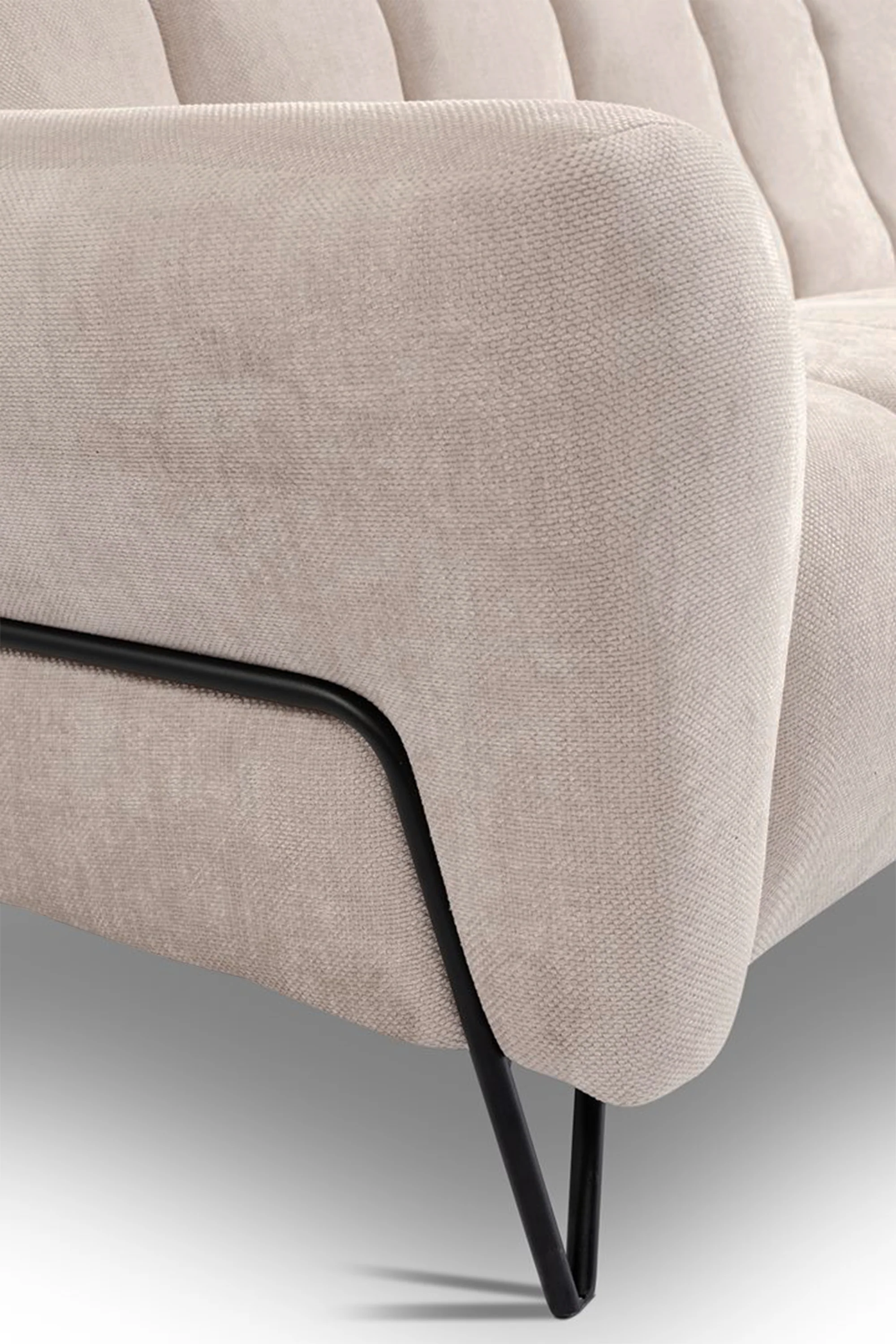 Sofa dwuosobowa Volare beżowa szenil łatwoczyszczący - Image 4