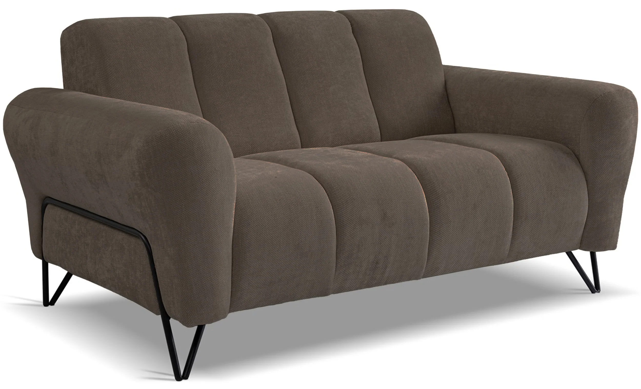 Sofa dwuosobowa Volare brązowa szenil łatwoczyszczący - Image 3