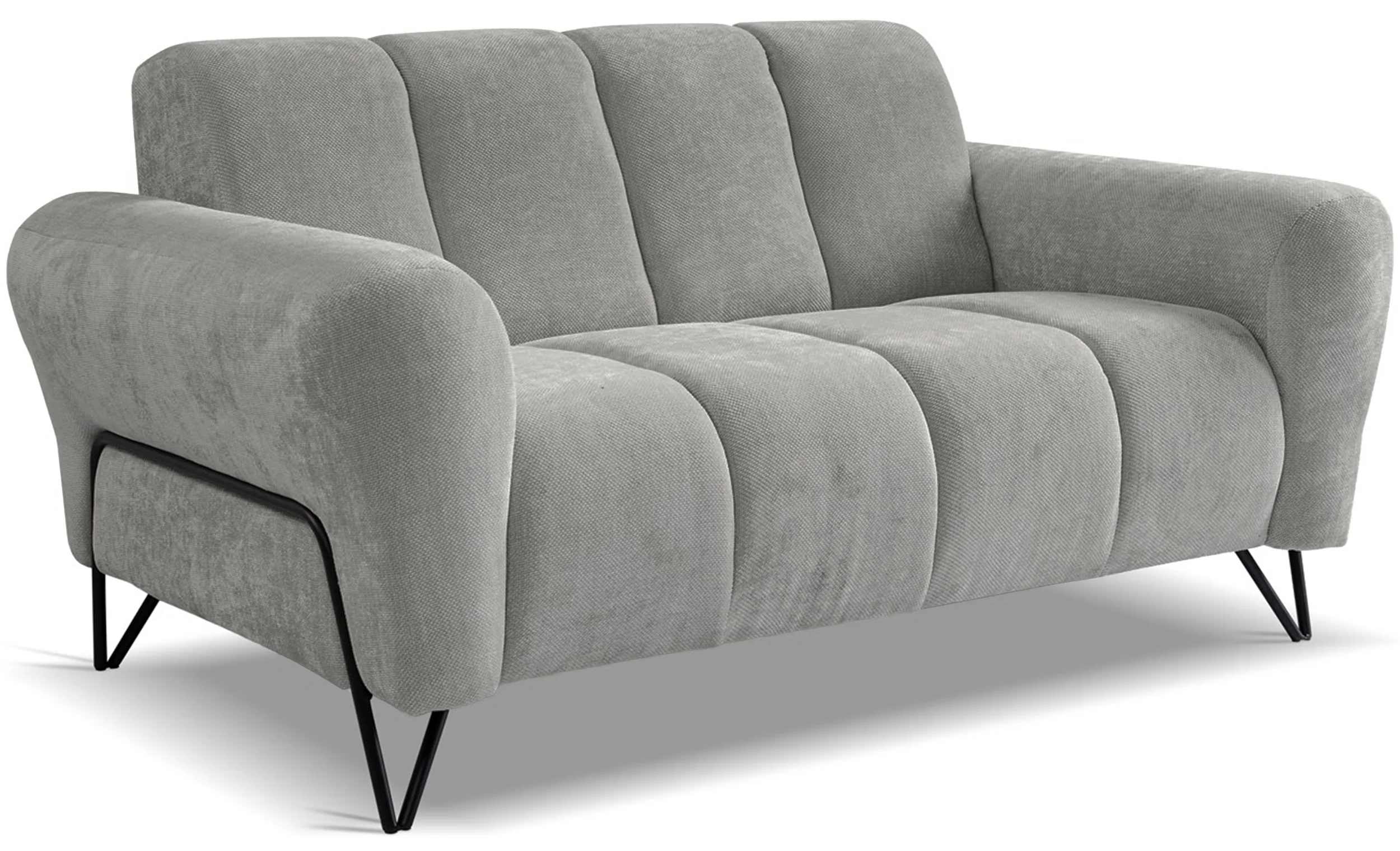 Sofa dwuosobowa Volare jasnoszara szenil łatwoczyszczący - Image 3