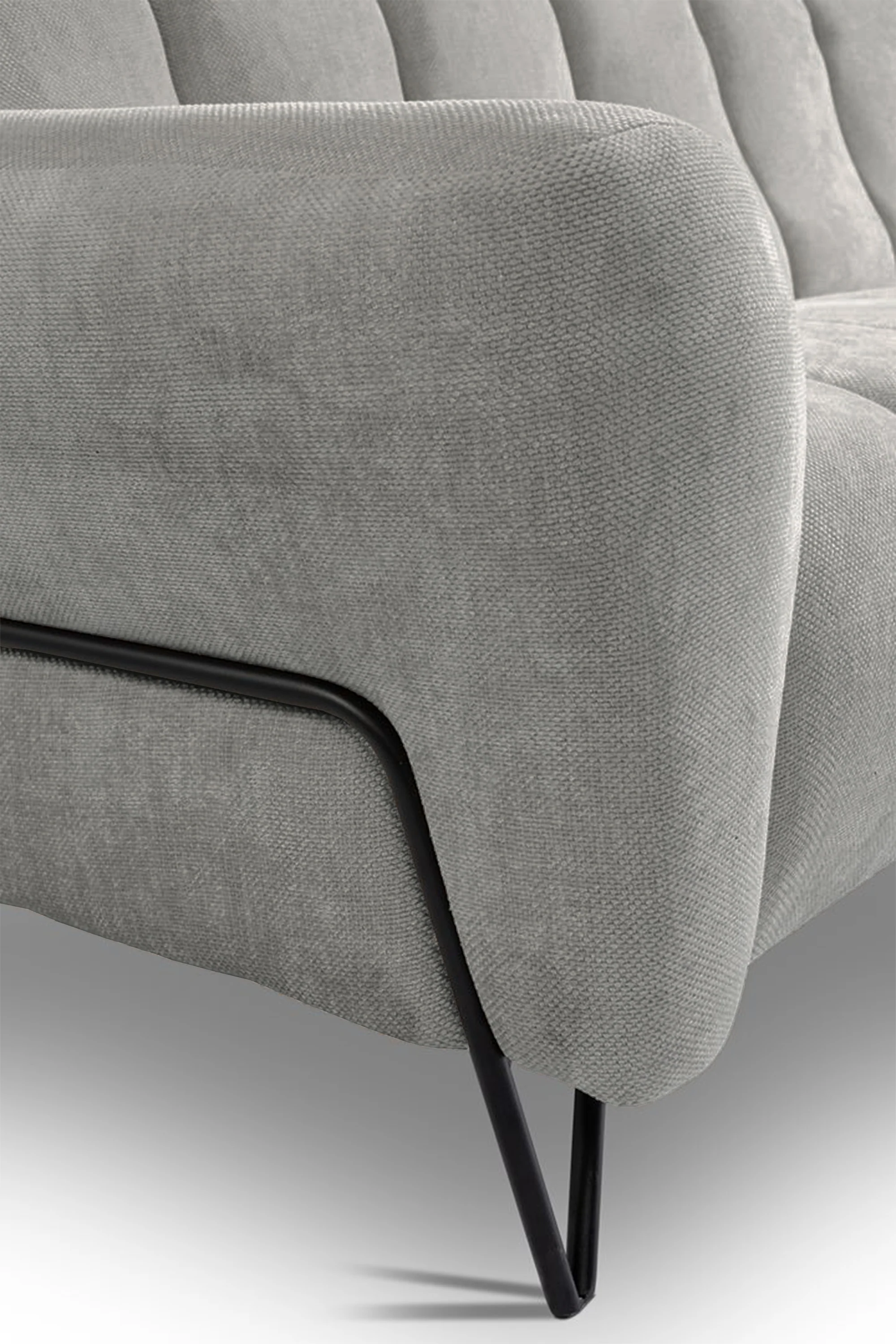 Sofa dwuosobowa Volare jasnoszara szenil łatwoczyszczący - Image 4