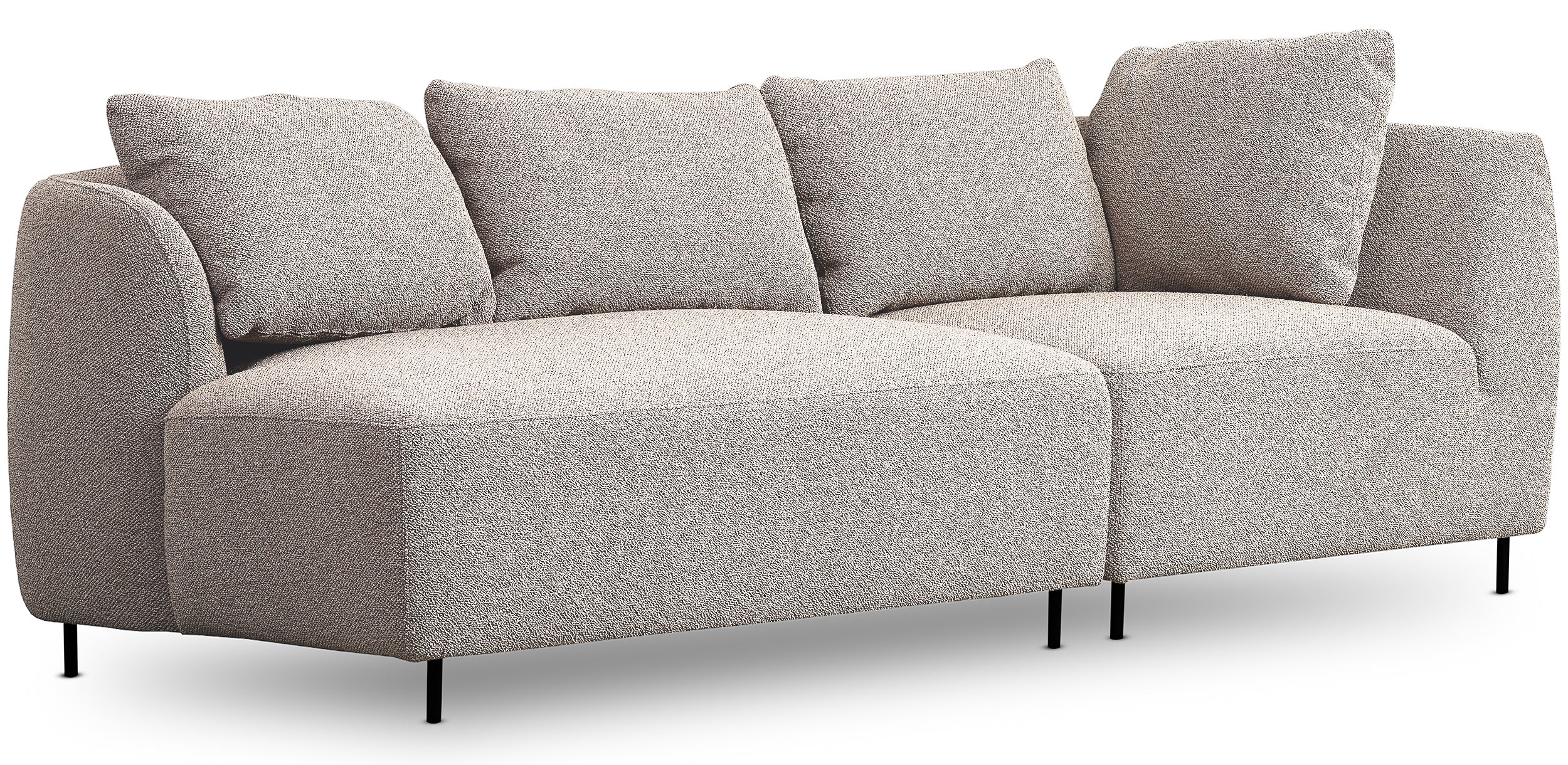 Sofa modułowa Lanomi szarobeżowa boucle - Image 3
