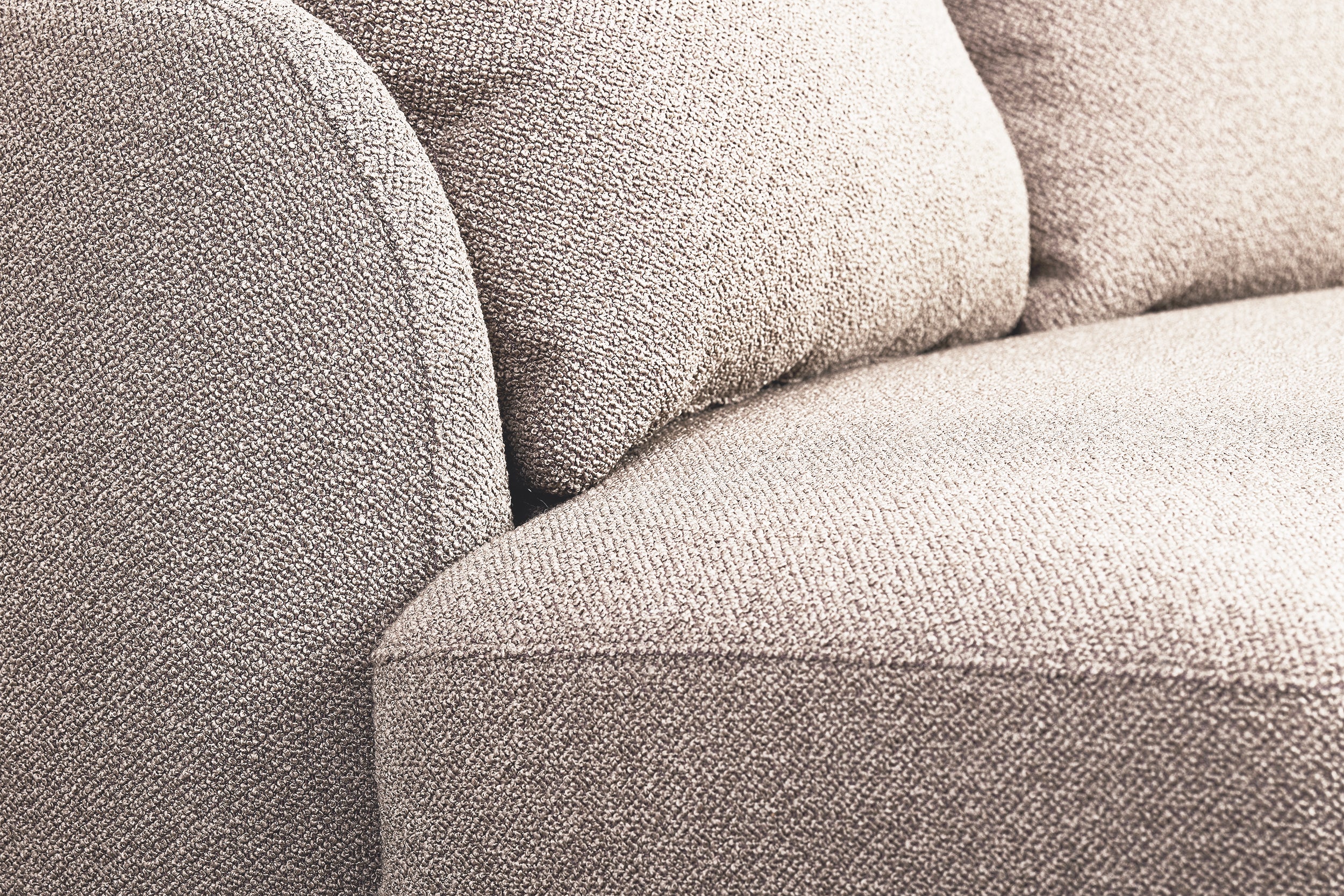 Sofa modułowa Lanomi szarobeżowa boucle - Image 4