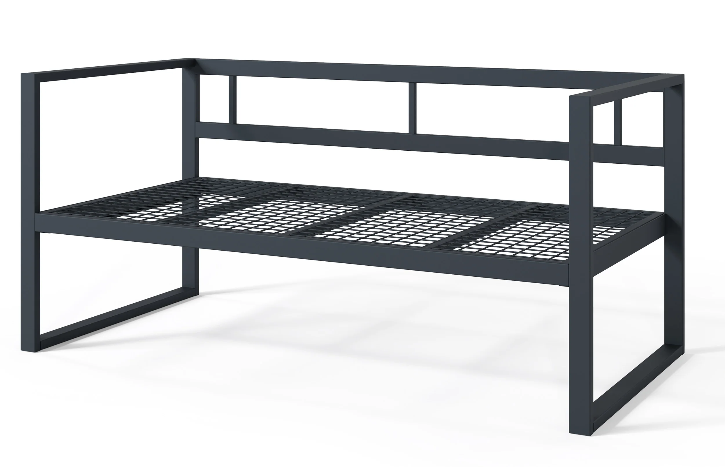 Sofa ogrodowa dwuosobowa Dywilly w tkaninie hydrofobowej brązowa/ czarny stelaż - Image 3