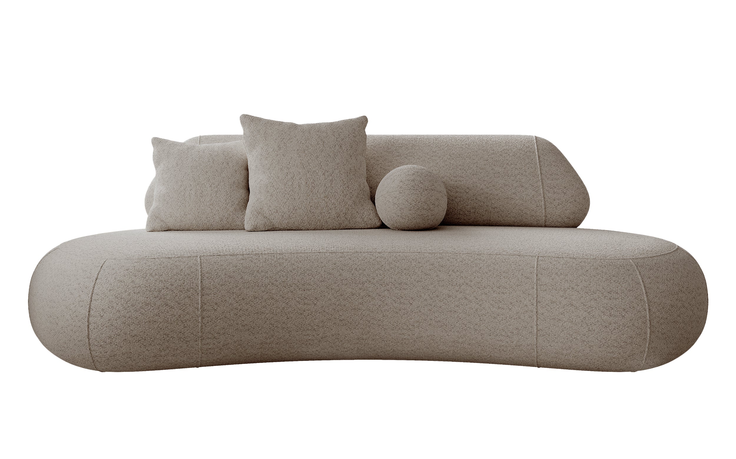 Sofa trzyosobowa Balme beżowa boucle - Image 3