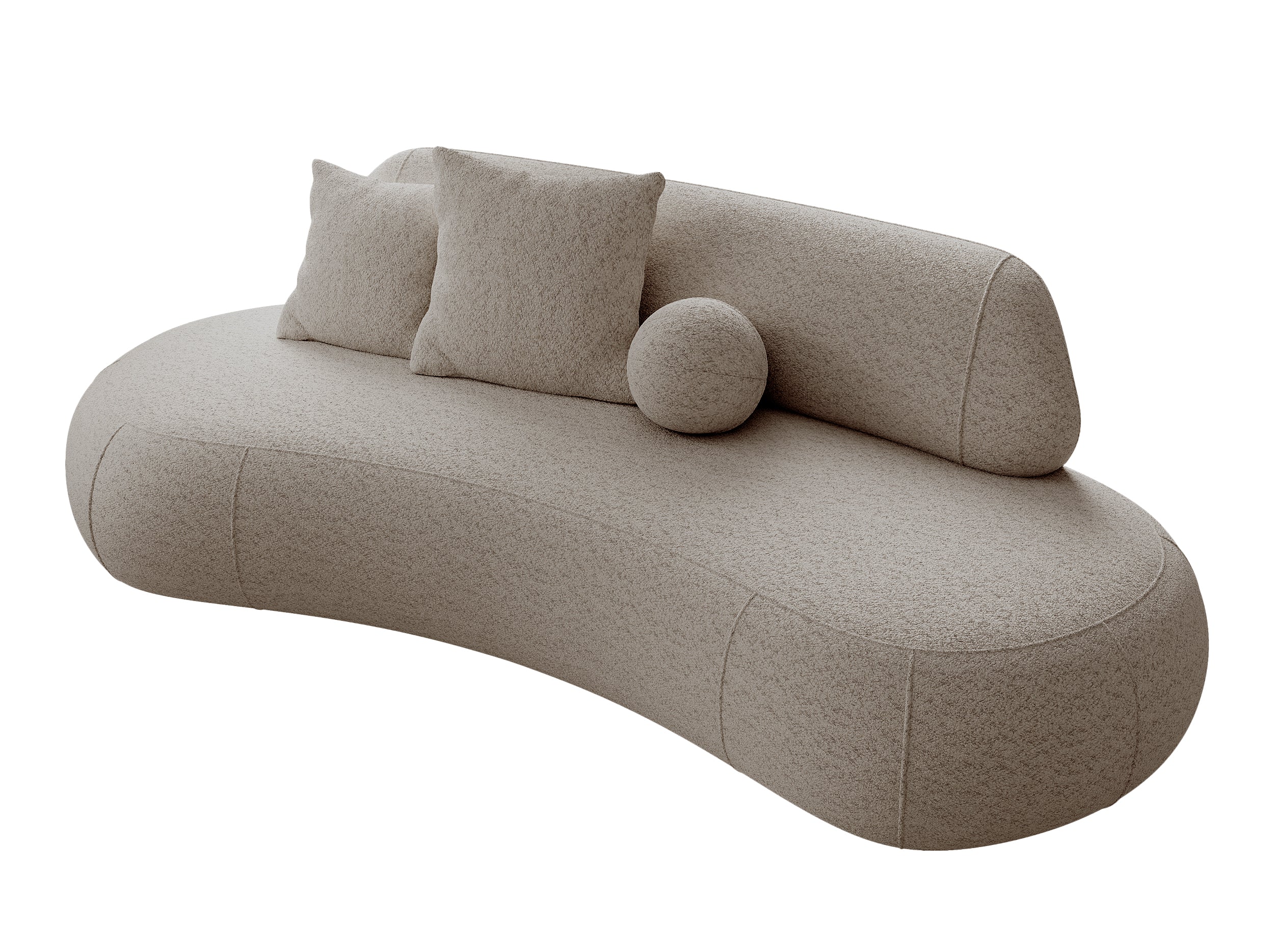 Sofa trzyosobowa Balme beżowa boucle - Image 4