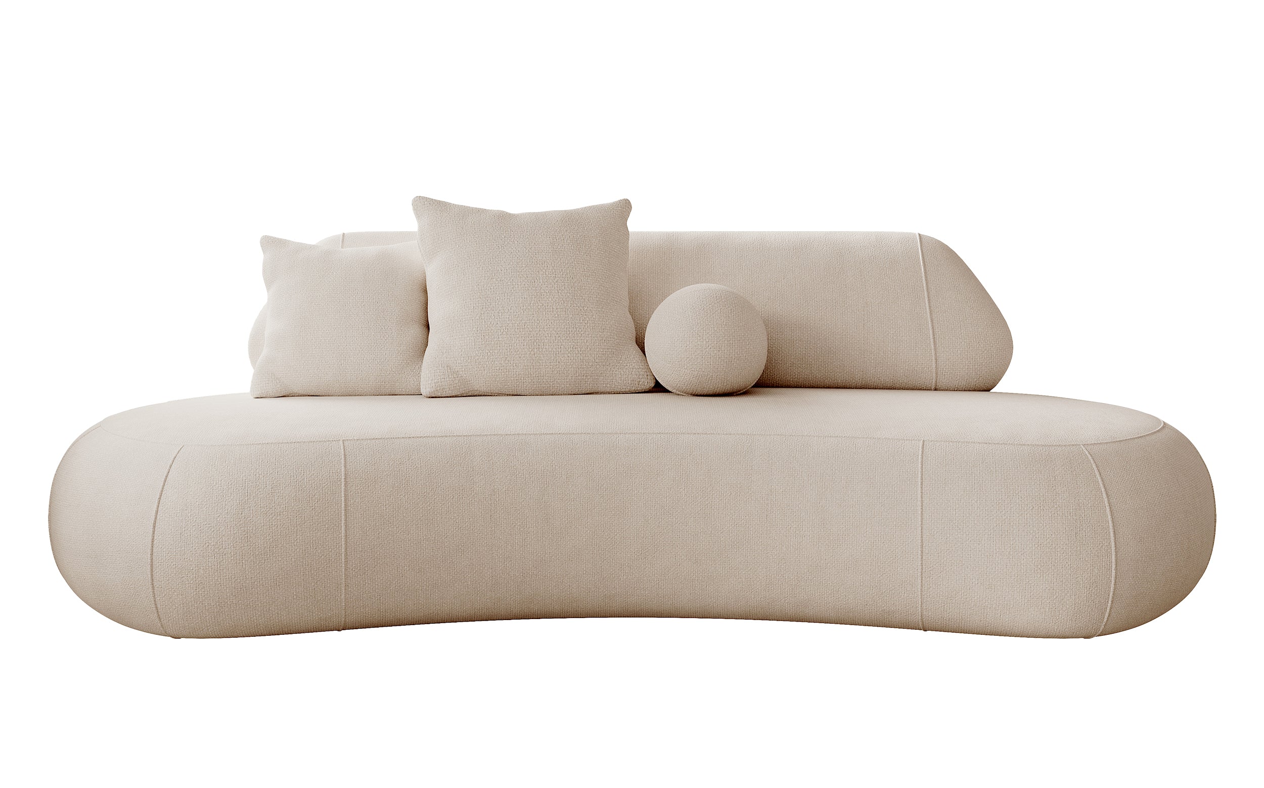 Sofa trzyosobowa Balme beżowa w tkaninie łatwoczyszczącej - Image 3