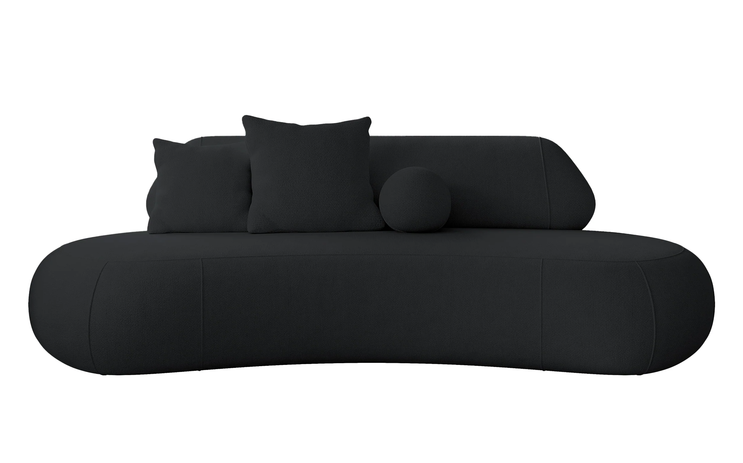 Sofa trzyosobowa Balme grafitowa w tkaninie łatwoczyszczącej - Image 3