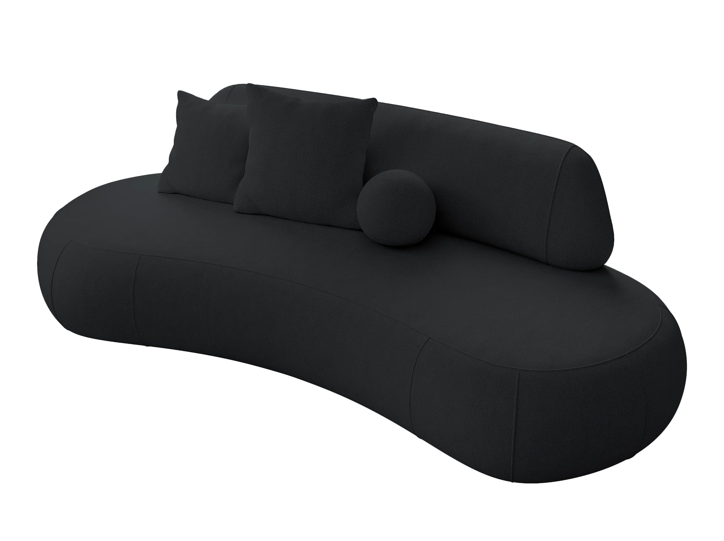 Sofa trzyosobowa Balme grafitowa w tkaninie łatwoczyszczącej - Image 4