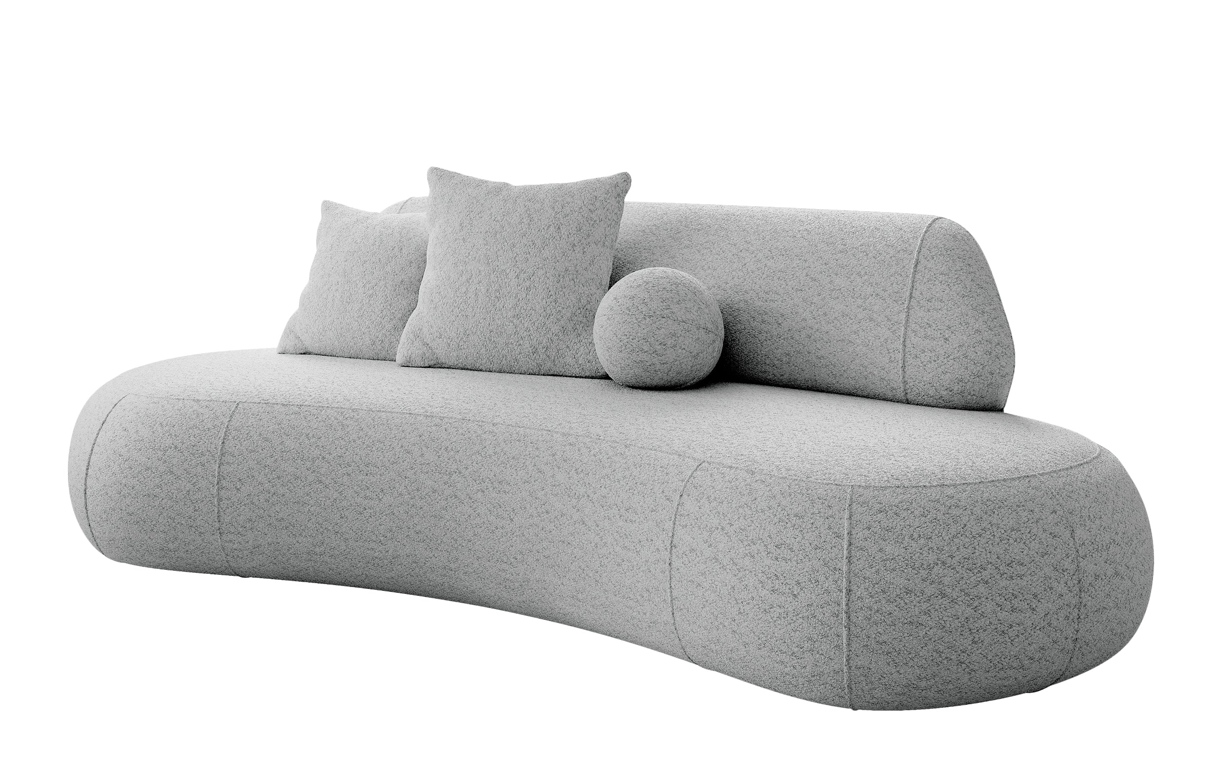 Sofa trzyosobowa Balme jasnoszara boucle