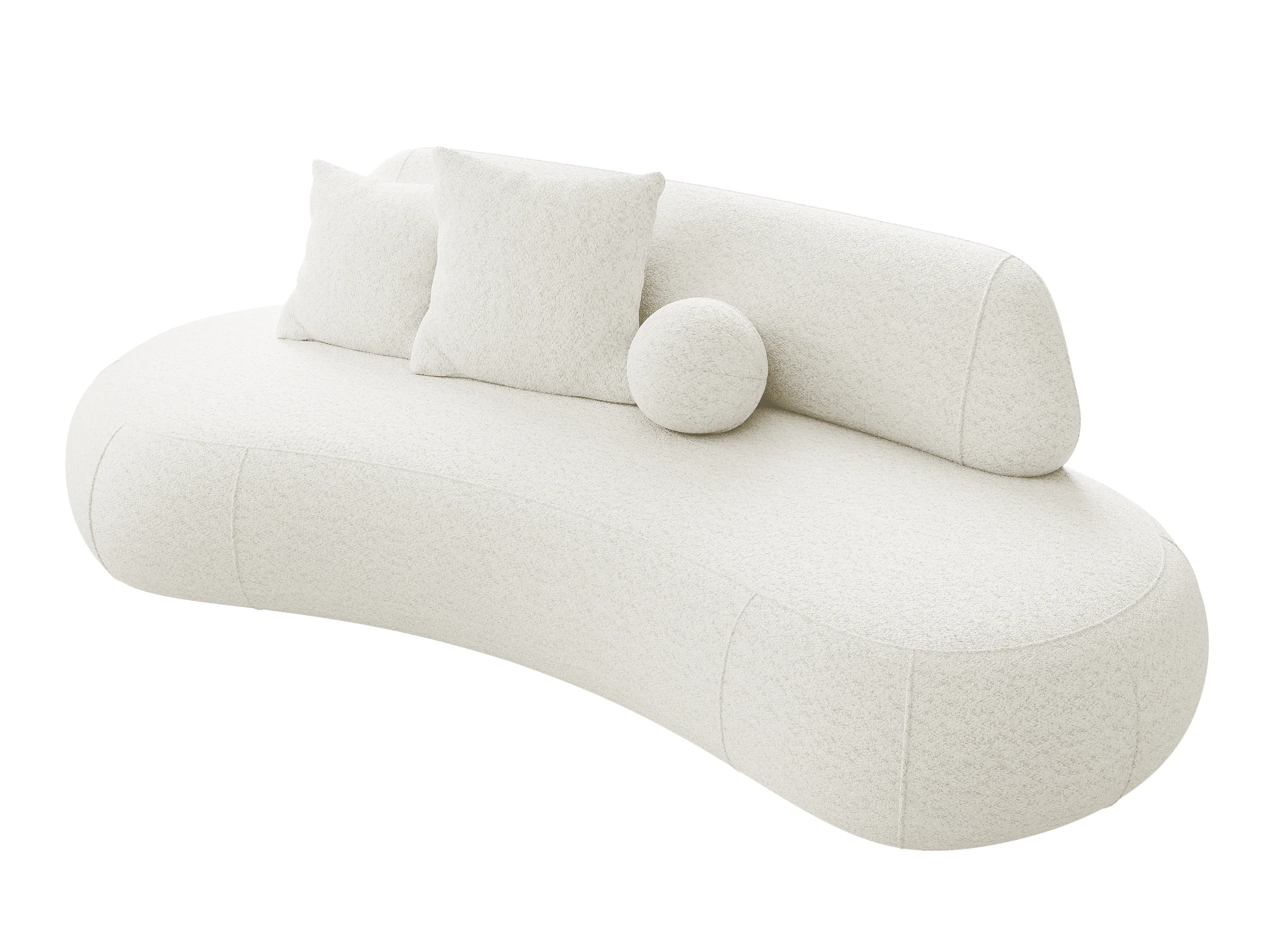 Sofa trzyosobowa Balme kremowa boucle - Image 8