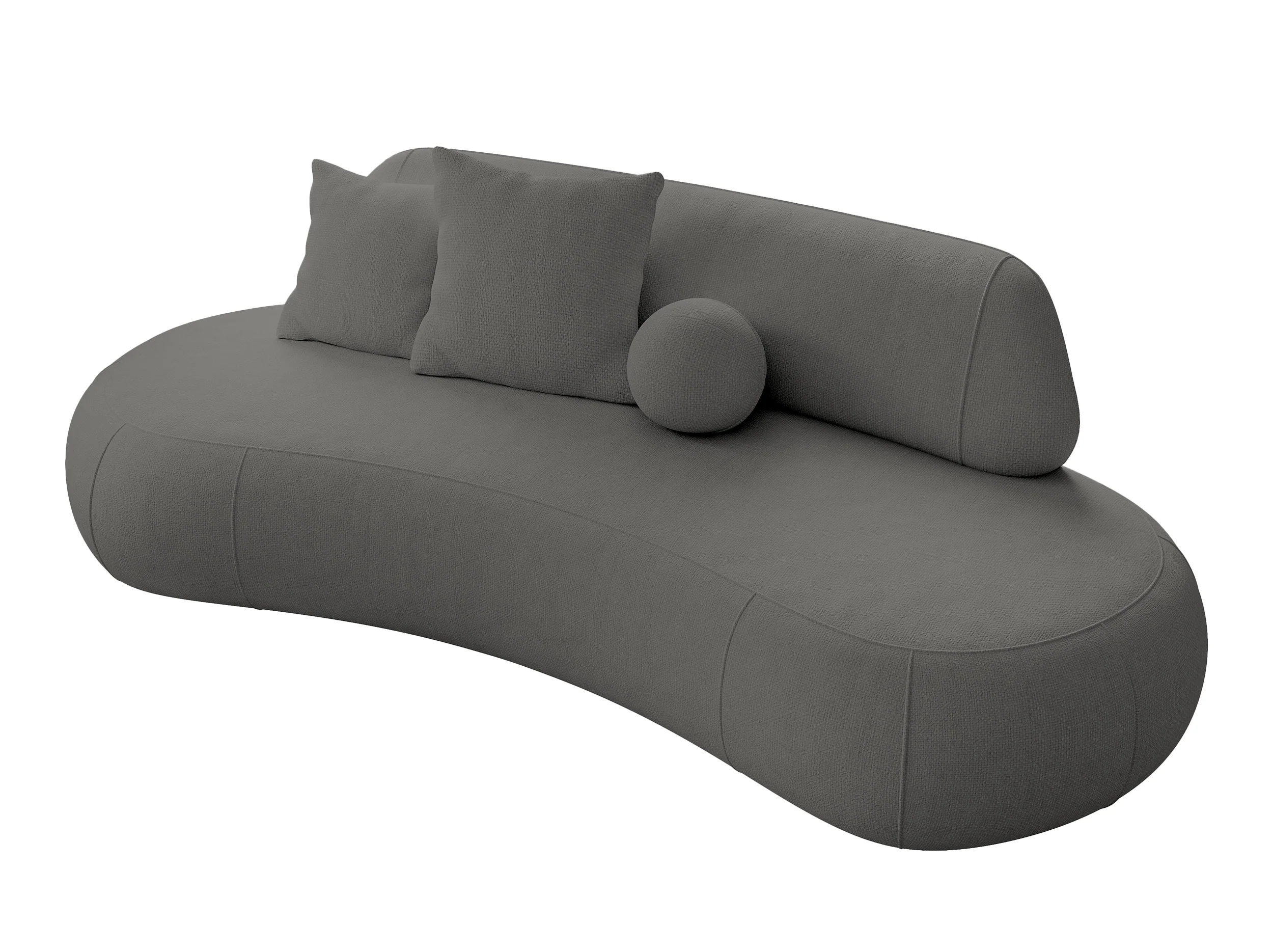 Sofa trzyosobowa Balme szara w tkaninie łatwoczyszczącej - Image 4