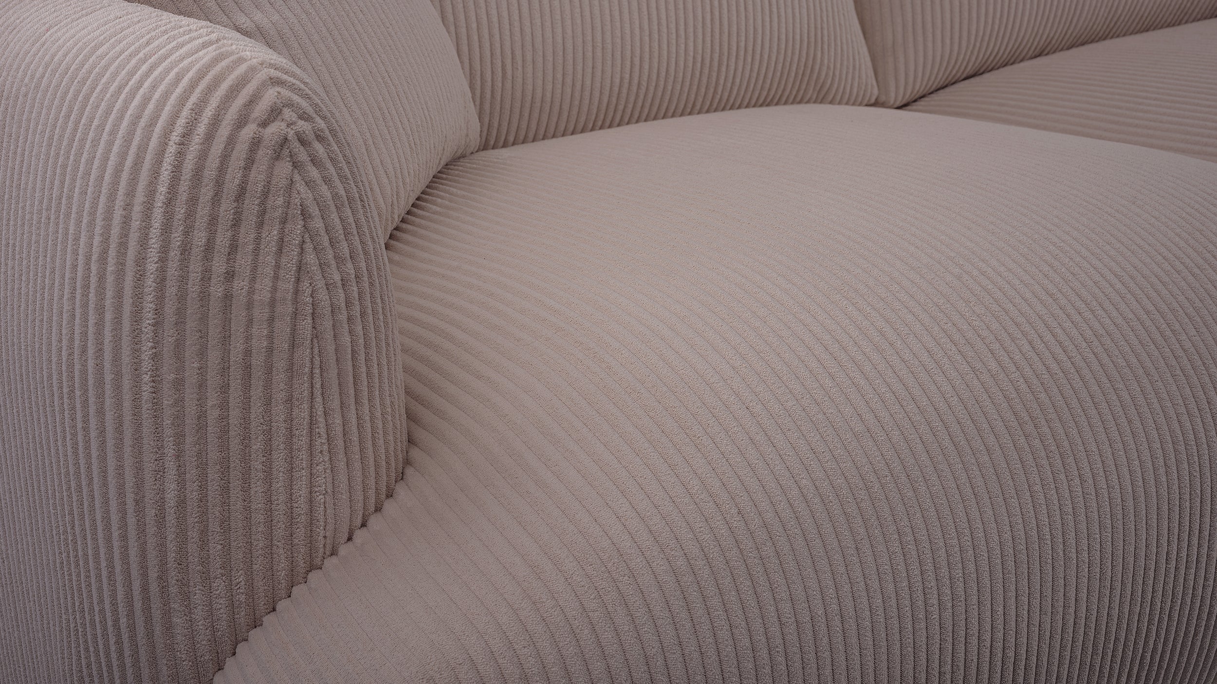 Sofa trzyosobowa Chacco ciemnobeżowa sztruks - Image 4