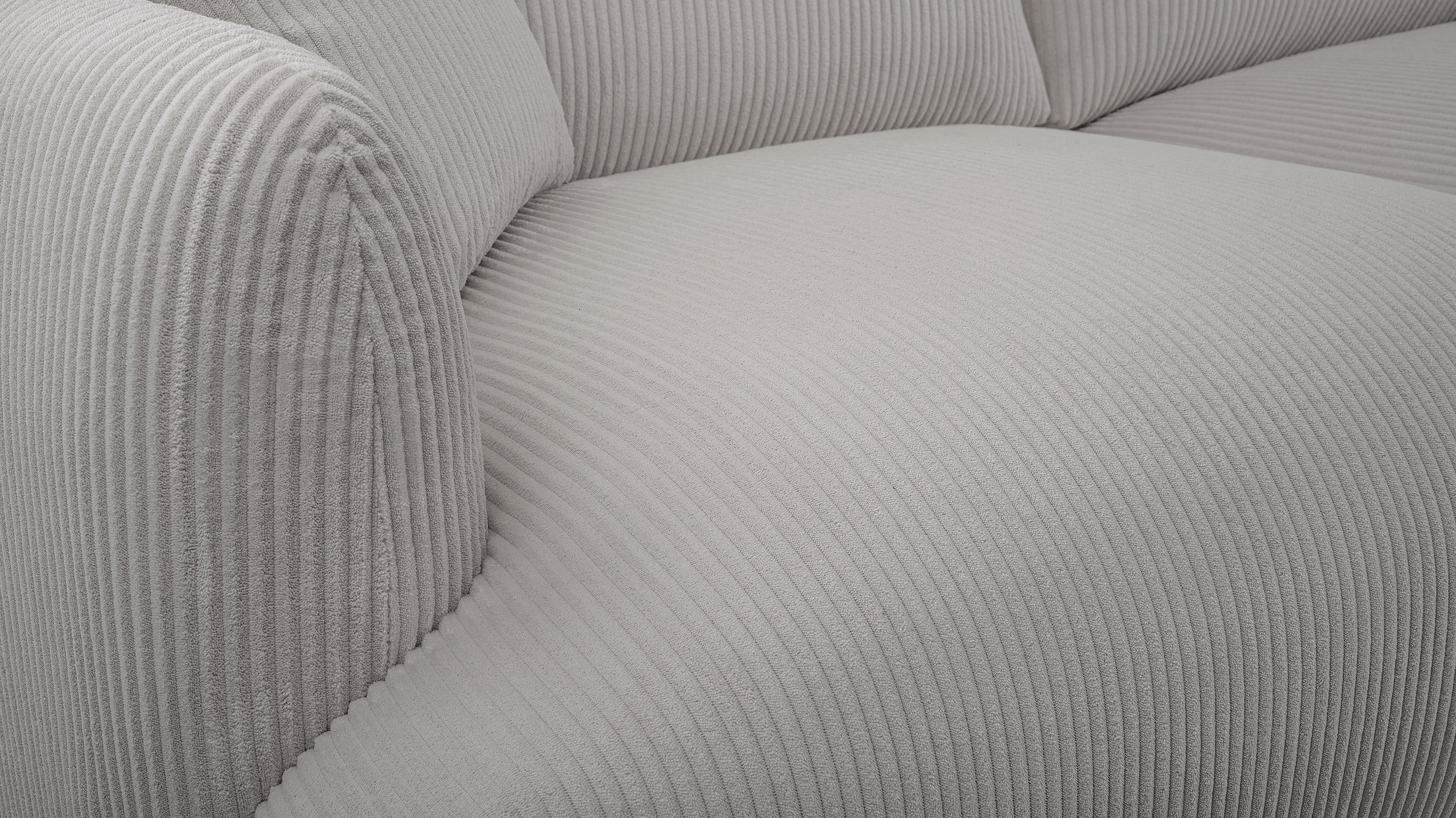 Sofa trzyosobowa Chacco jasnoszara sztruks - Image 4