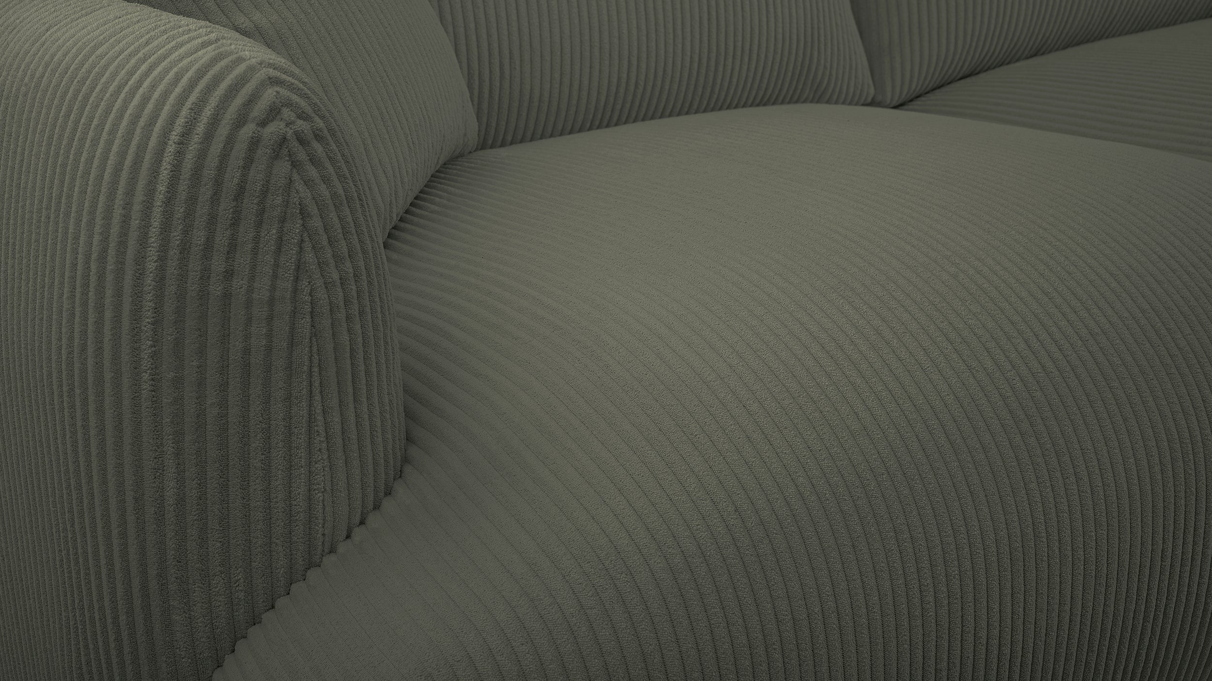 Sofa trzyosobowa Chacco oliwkowa sztruks - Image 4