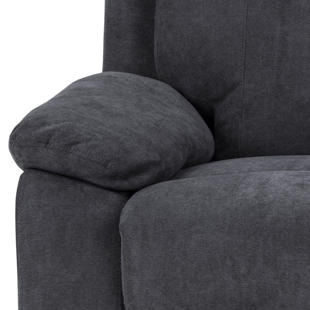 Sofa trzyosobowa Dinah z wysuwanym podnóżkiem grafitowa - Image 10