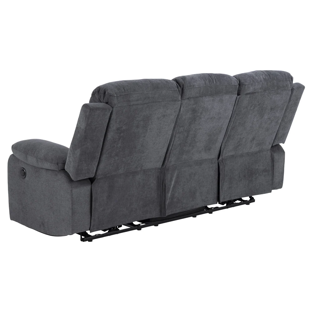 Sofa trzyosobowa Dinah z wysuwanym podnóżkiem grafitowa - Image 6