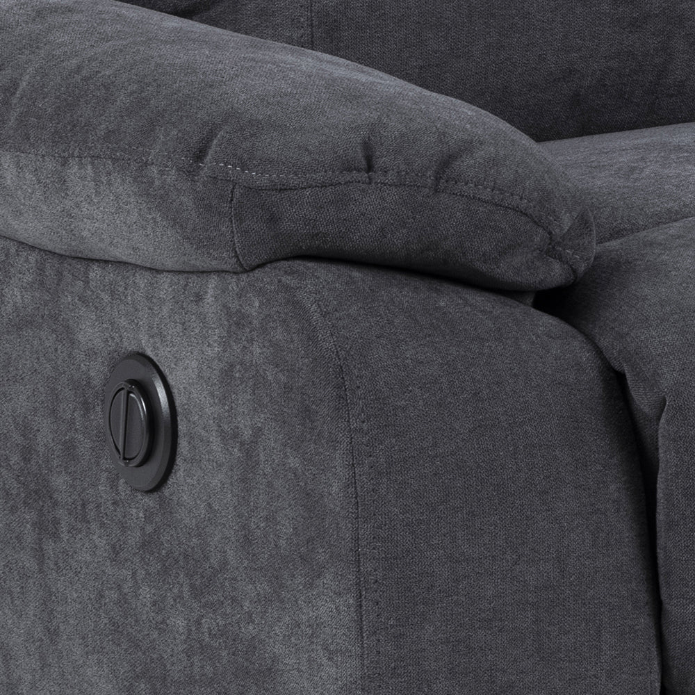 Sofa trzyosobowa Dinah z wysuwanym podnóżkiem grafitowa - Image 9