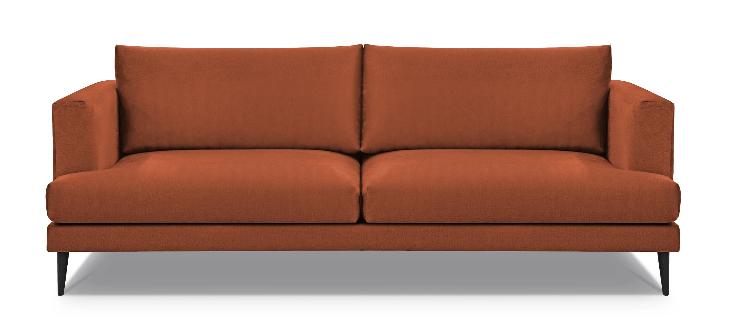 Sofa trzyosobowa Dragato miedziana welur