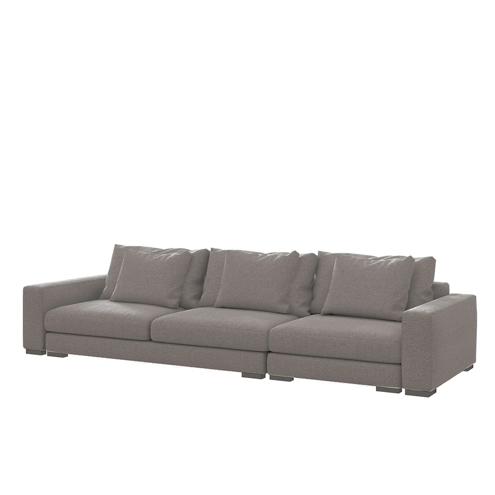 Sofa trzyosobowa Mia ciemnoszara szenil łatwoczyszczący