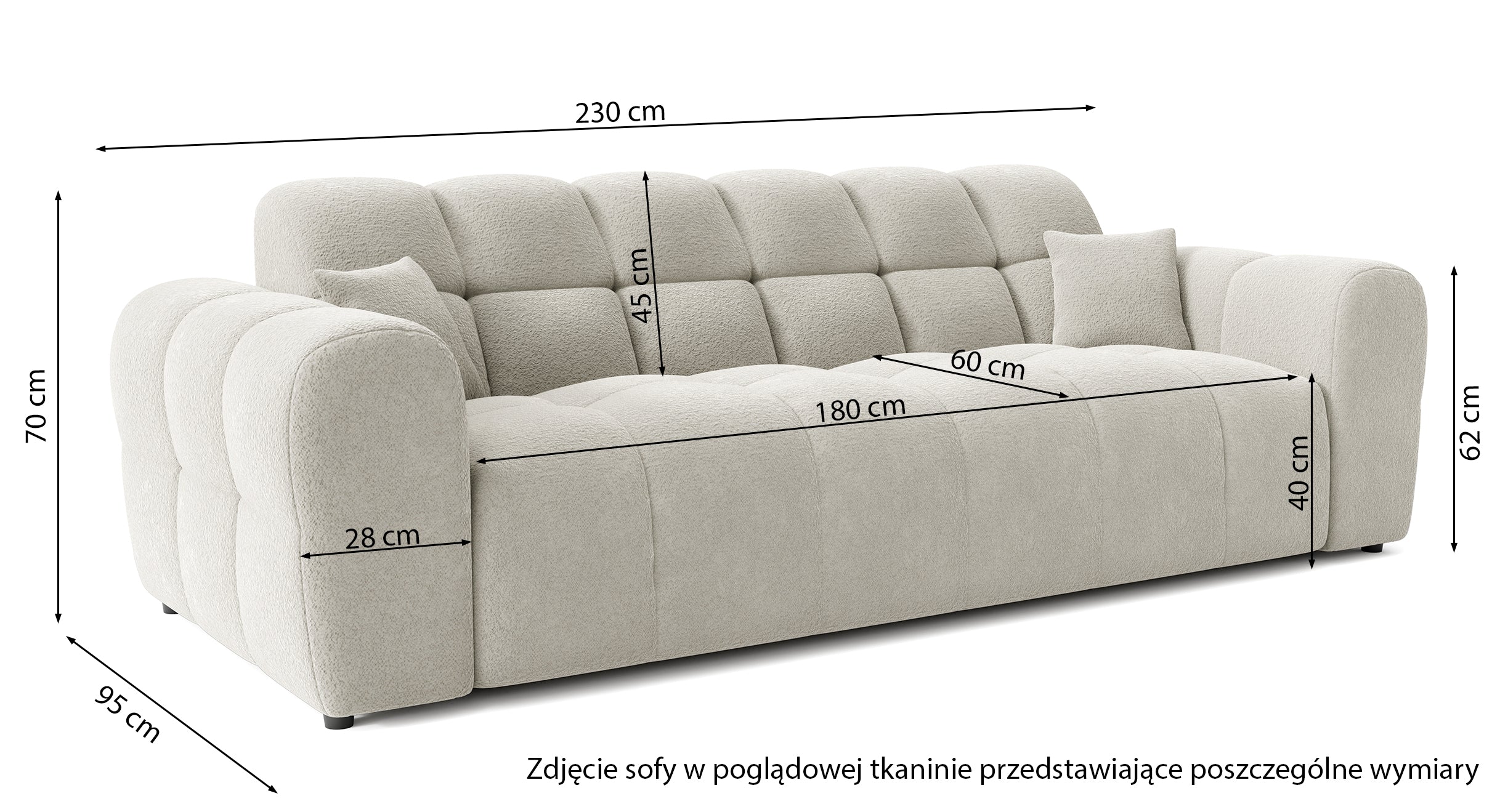 Sofa trzyosobowa Monti oliwkowa szenil - Image 4