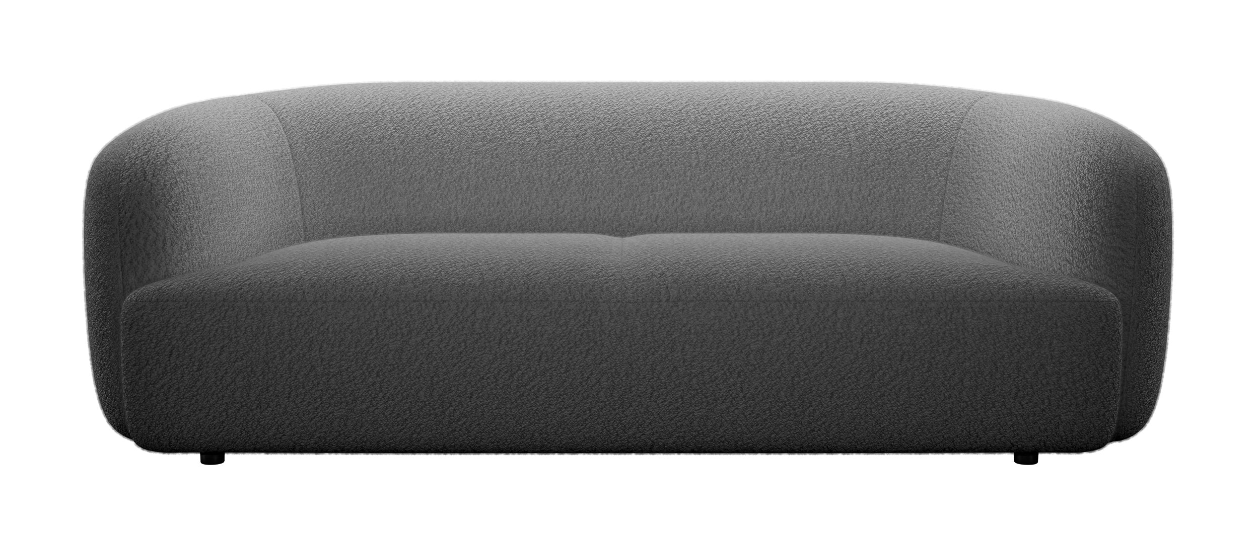 Sofa trzyosobowa Sabanitas ciemnoszara w tkaninie boucle - Image 3