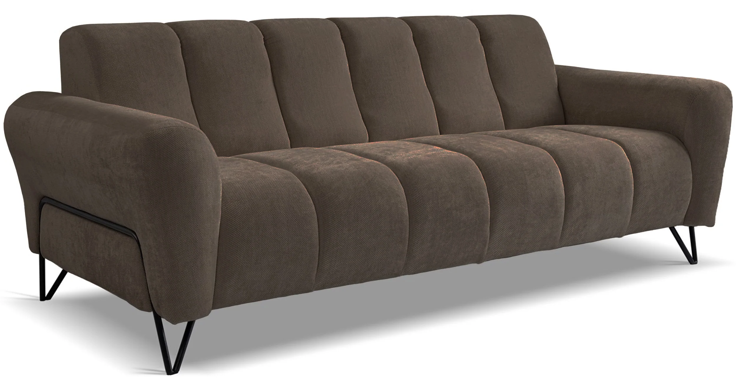 Sofa trzyosobowa Volare brązowa szenil łatwoczyszczący - Image 3